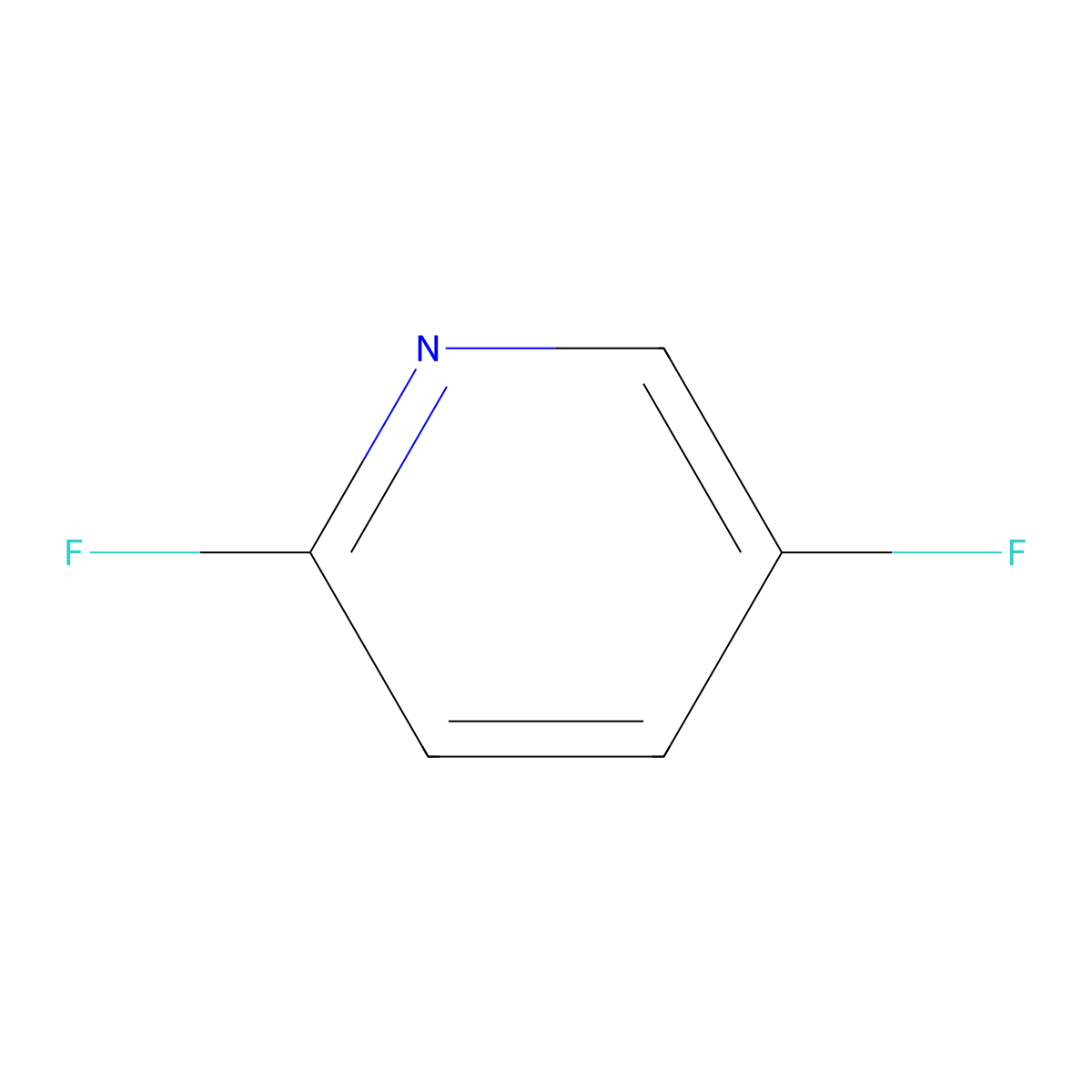 2,5-Difluoropyridine molecular structure, CAS 84476-99-3