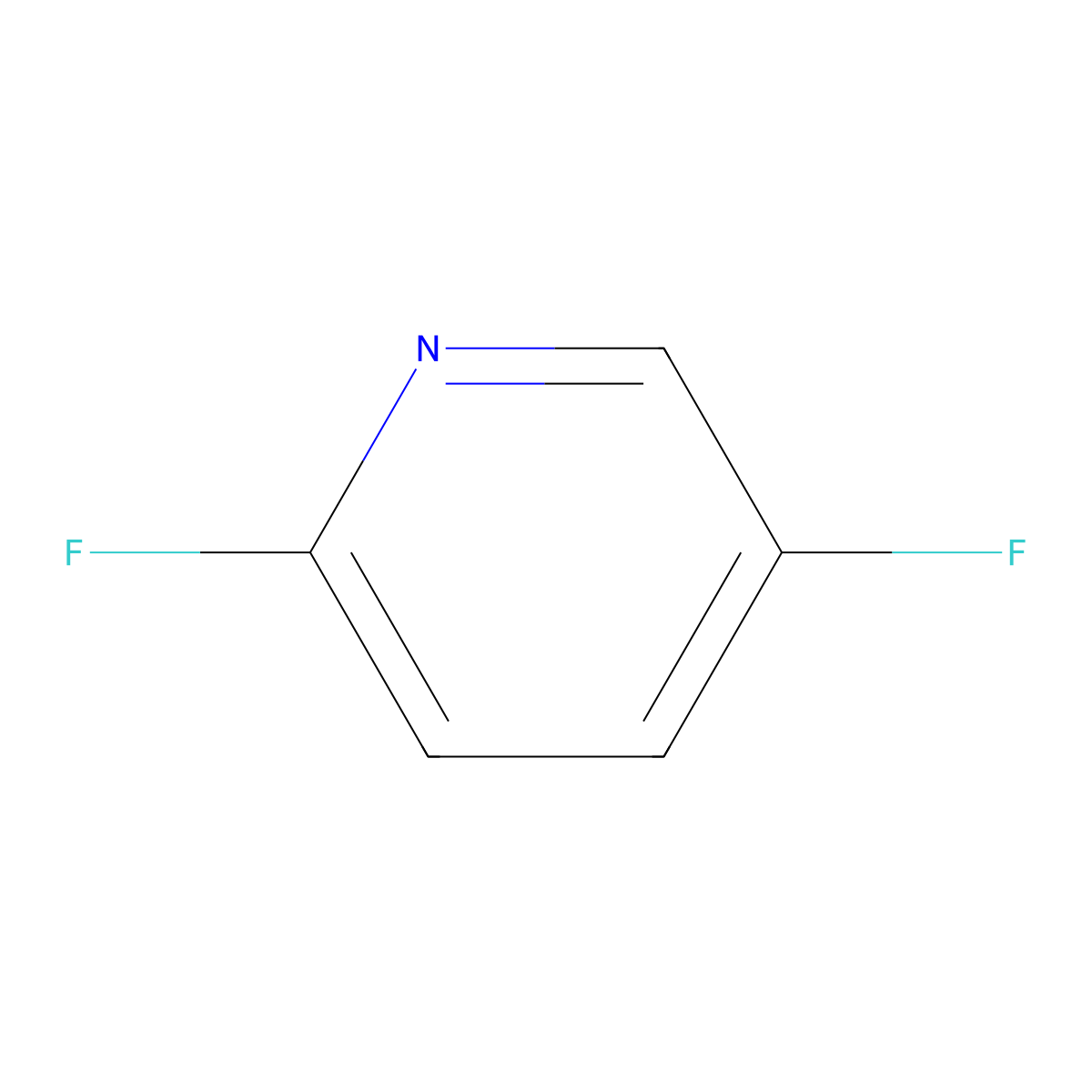 2,5-Difluoropyridine molecular structure, CAS 84476-99-3
