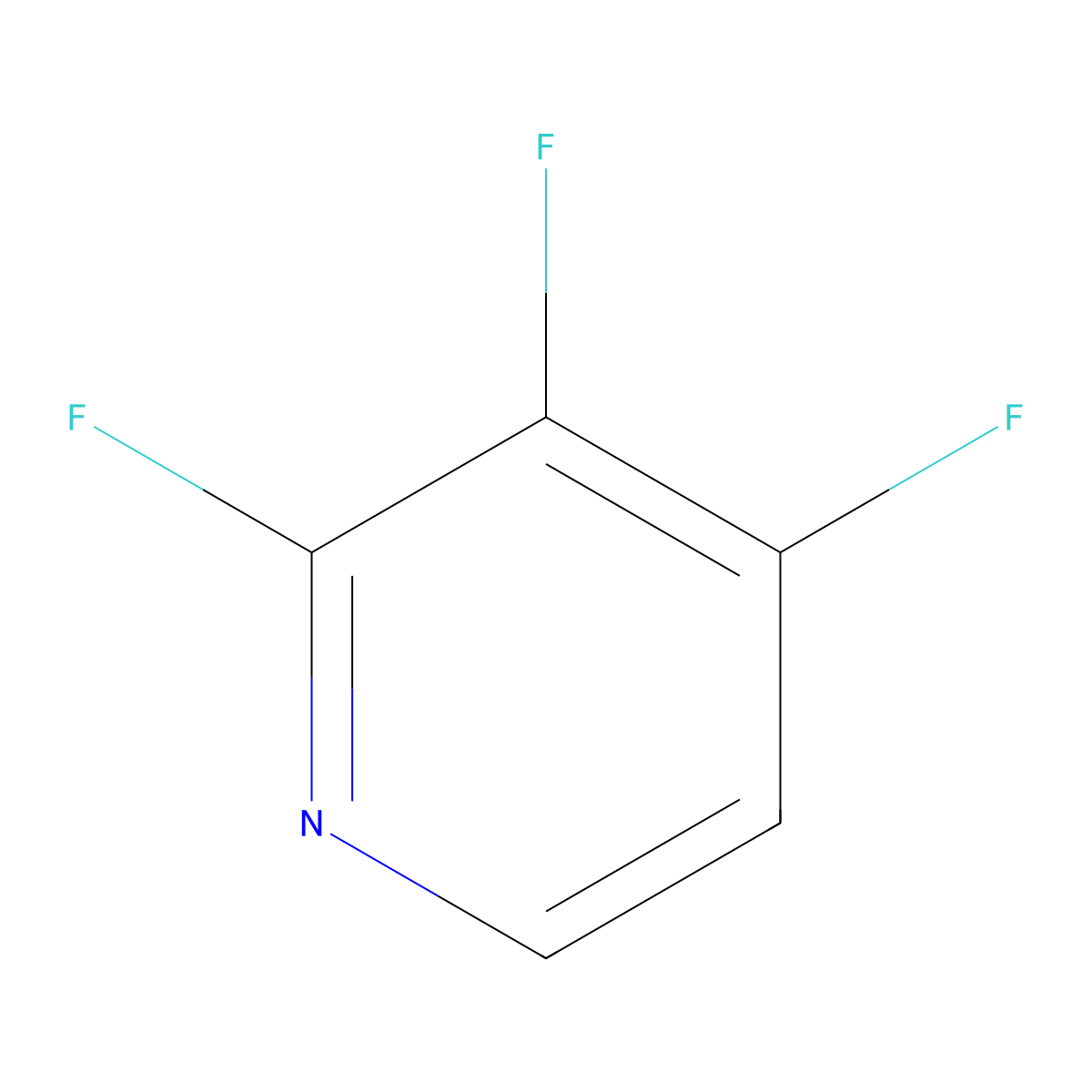 2,3,4-Trifluoropyridine molecular structure, CAS 84477-04-3