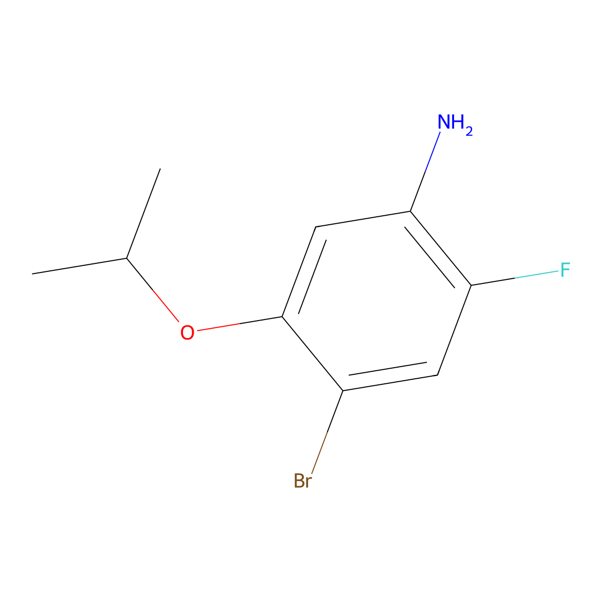 4-Bromo-2-fluoro-5-isopropoxyaniline molecular structure, CAS 84478-40-0