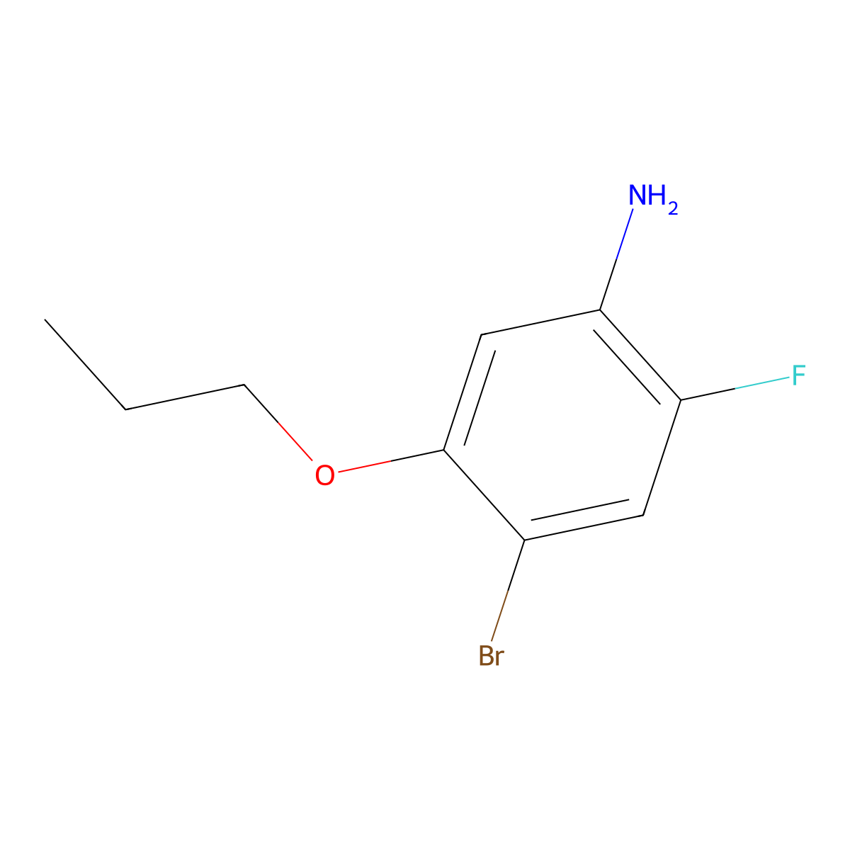 4-Bromo-2-fluoro-5-propoxyaniline molecular structure, CAS 84478-69-3