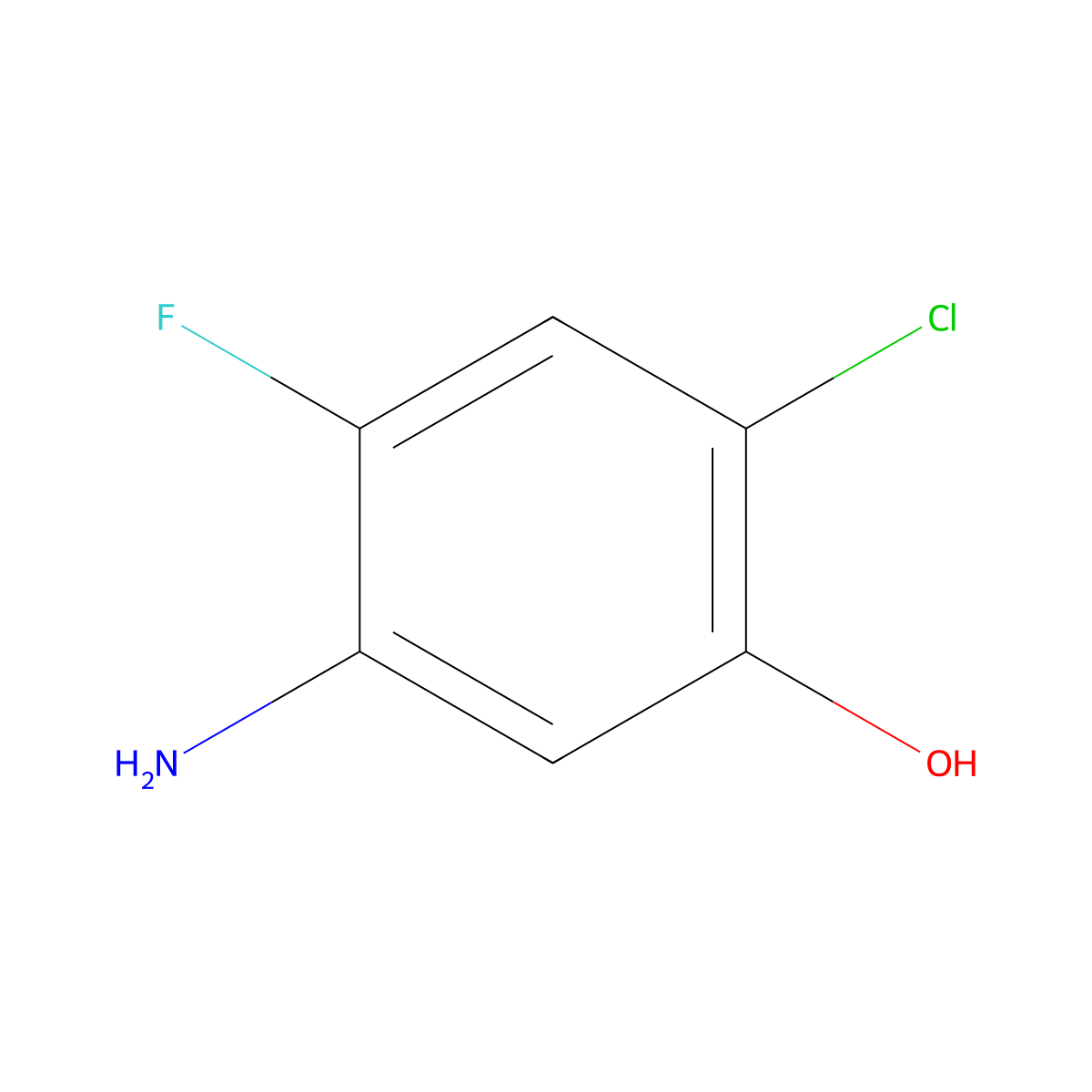 5-Amino-2-chloro-4-fluorophenol molecular structure, CAS 84478-72-8