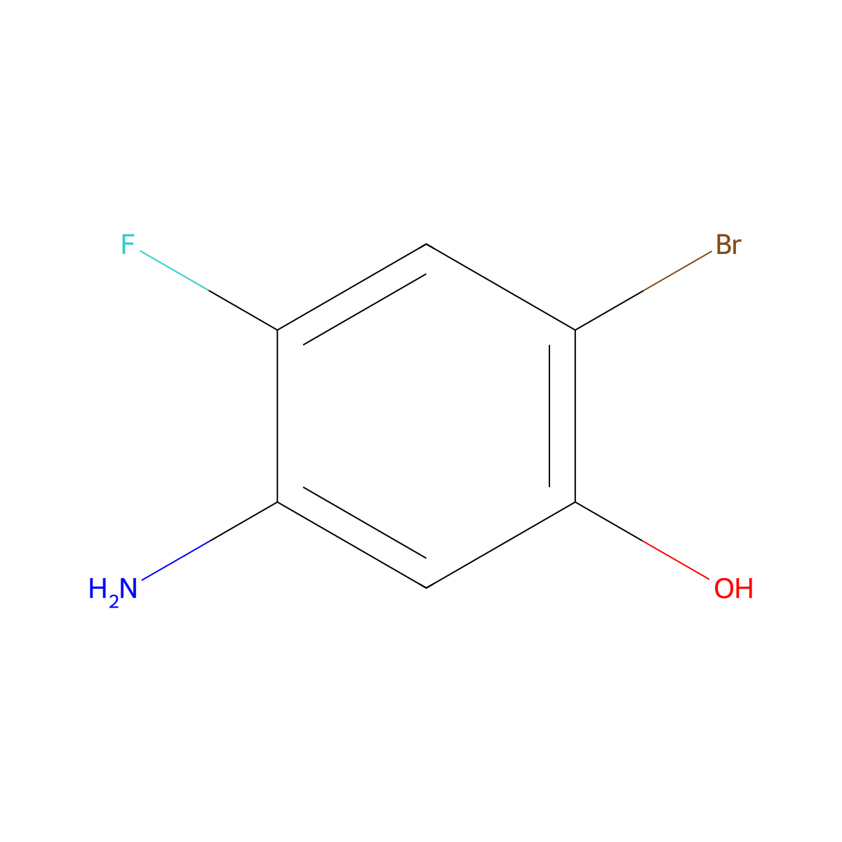 5-Amino-2-bromo-4-fluorophenol molecular structure, CAS 84478-73-9