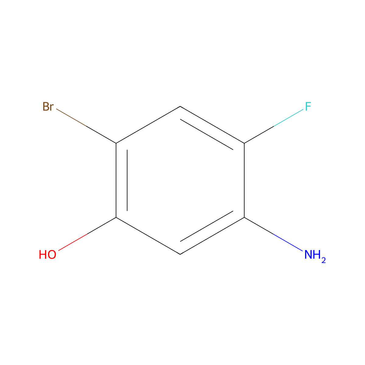 5-Amino-2-bromo-4-fluorophenol molecular structure, CAS 84478-73-9