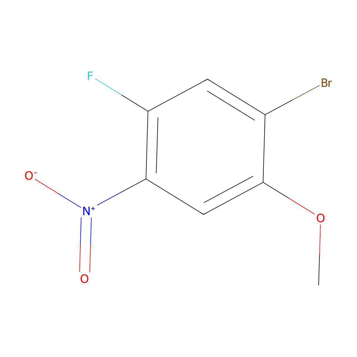 2-Bromo-4-fluoro-5-nitroanisole molecular structure, CAS 84478-77-3