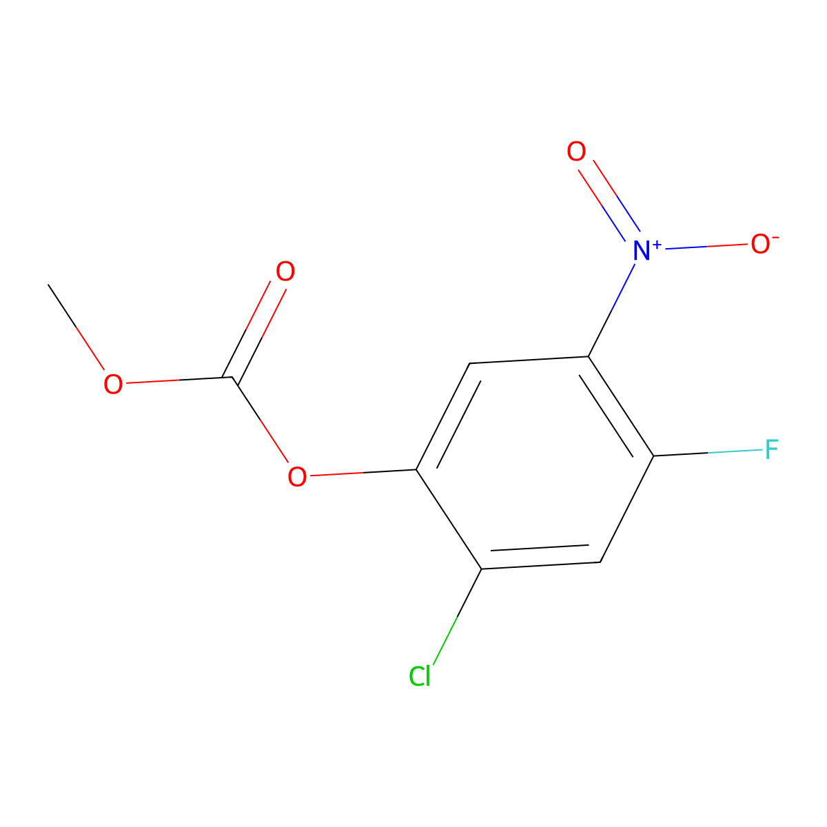2-Chloro-4-fluoro-5-nitrophenyl methyl carbonate molecular structure, CAS 84478-89-7