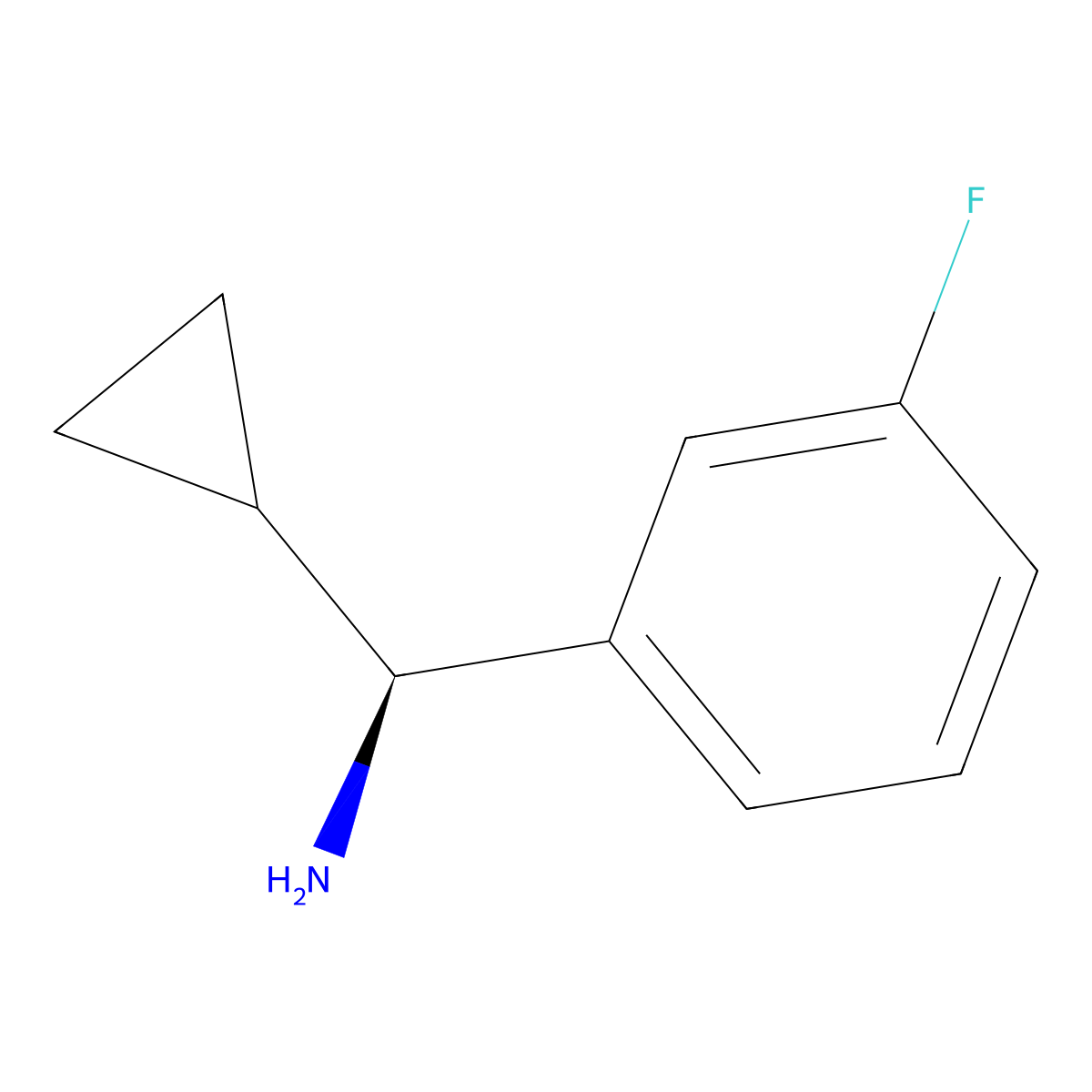 (S)-cyclopropyl(3-fluorophenyl)methanamine molecular structure, CAS 844817-68-1