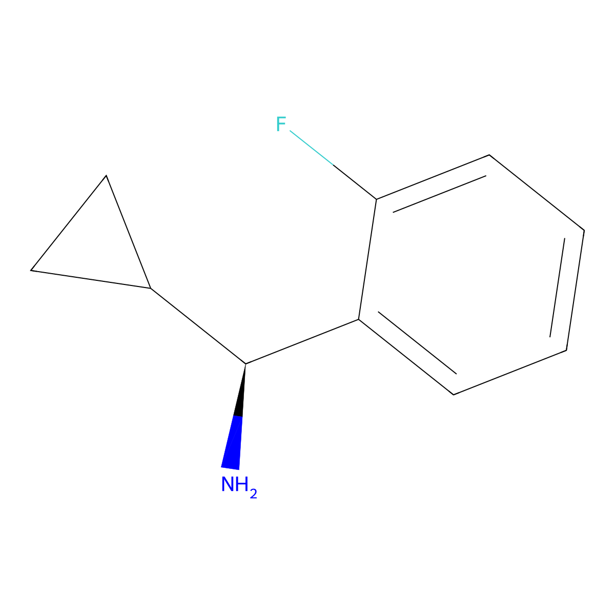 (S)-cyclopropyl(2-fluorophenyl)methanamine molecular structure, CAS 844817-69-2