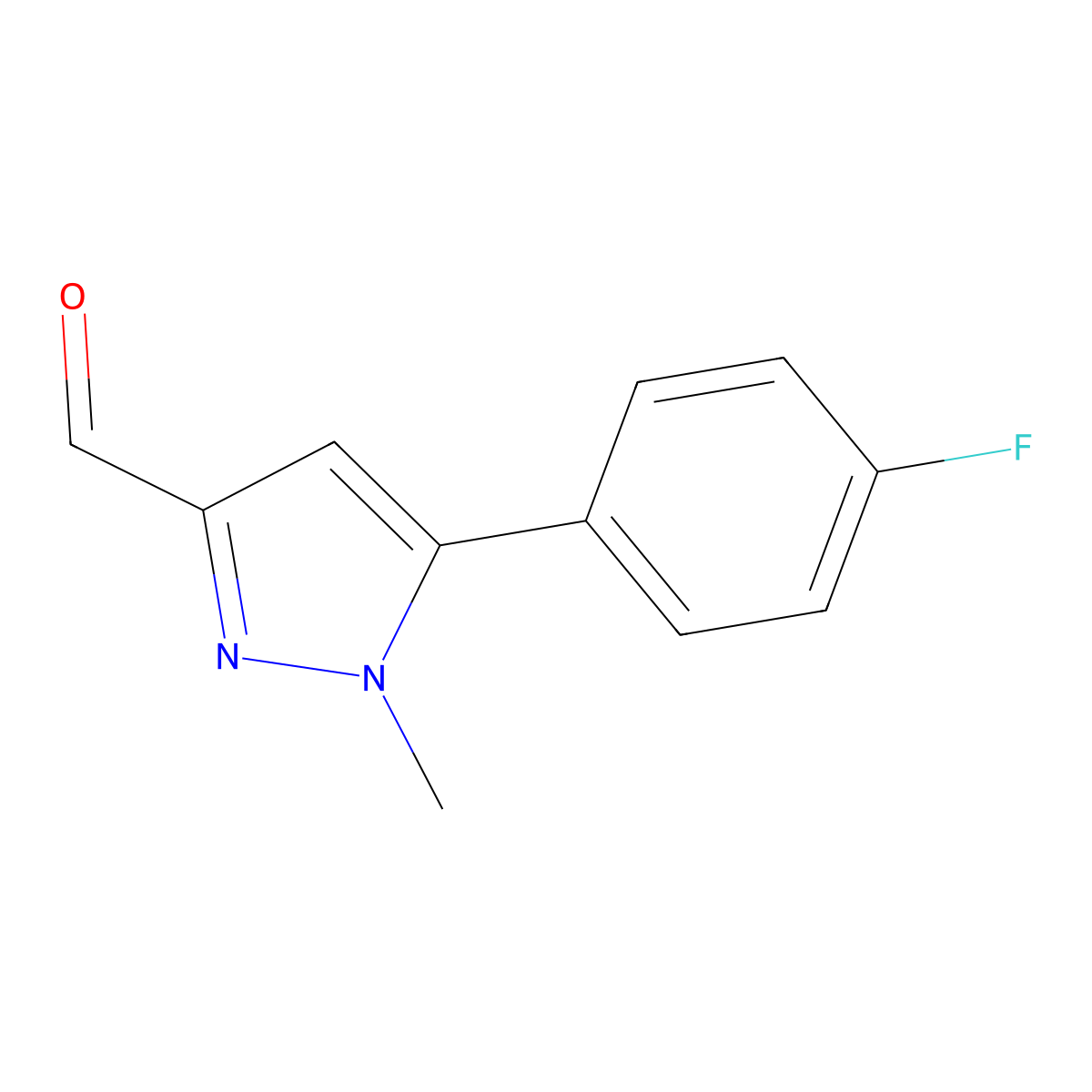 5-(4-Fluorophenyl)-1-methyl-1H-pyrazole-3-carboxaldehyde molecular structure, CAS 844818-49-1
