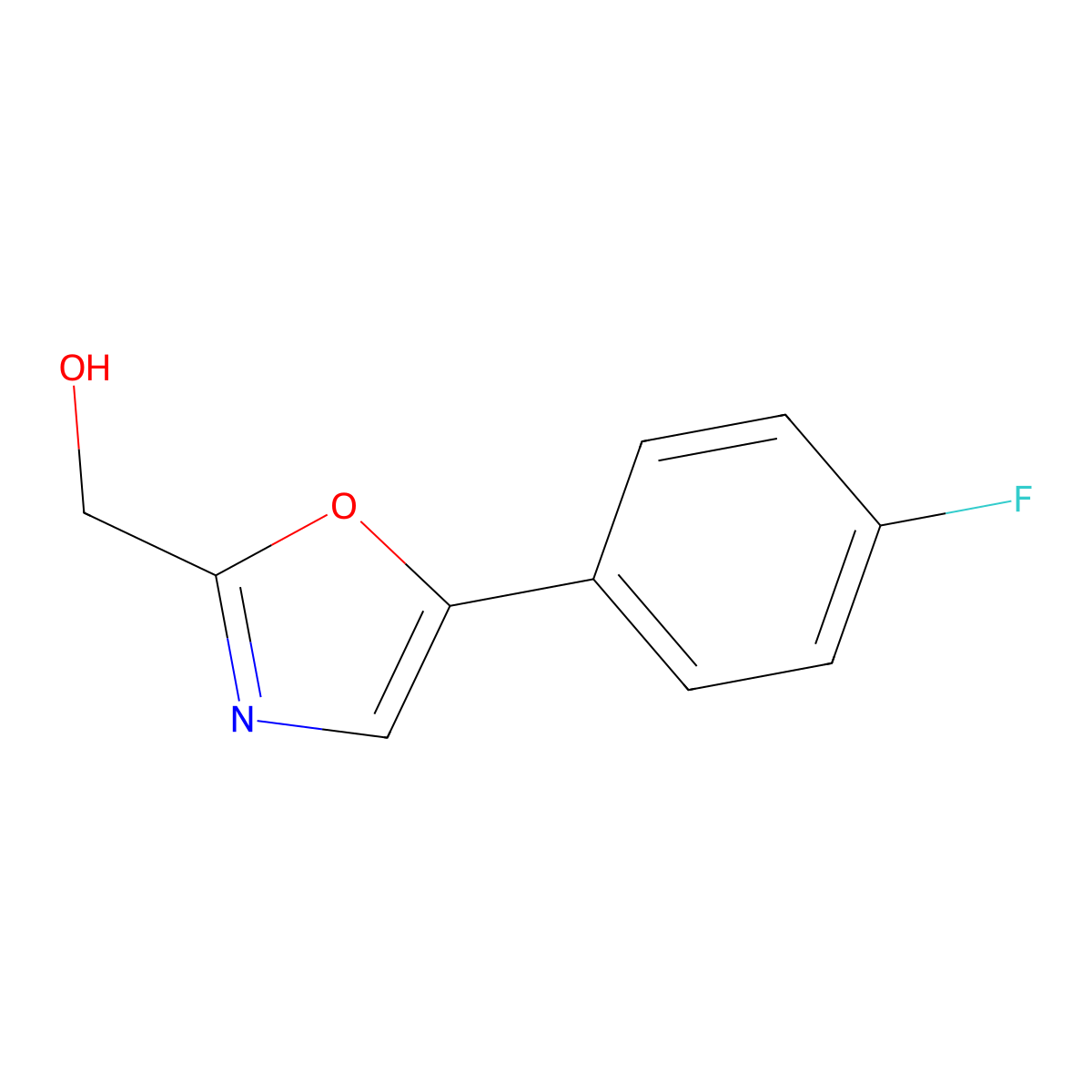 [5-(4-Fluorophenyl)-1,3-oxazol-2-yl]methanol molecular structure, CAS 844818-52-6