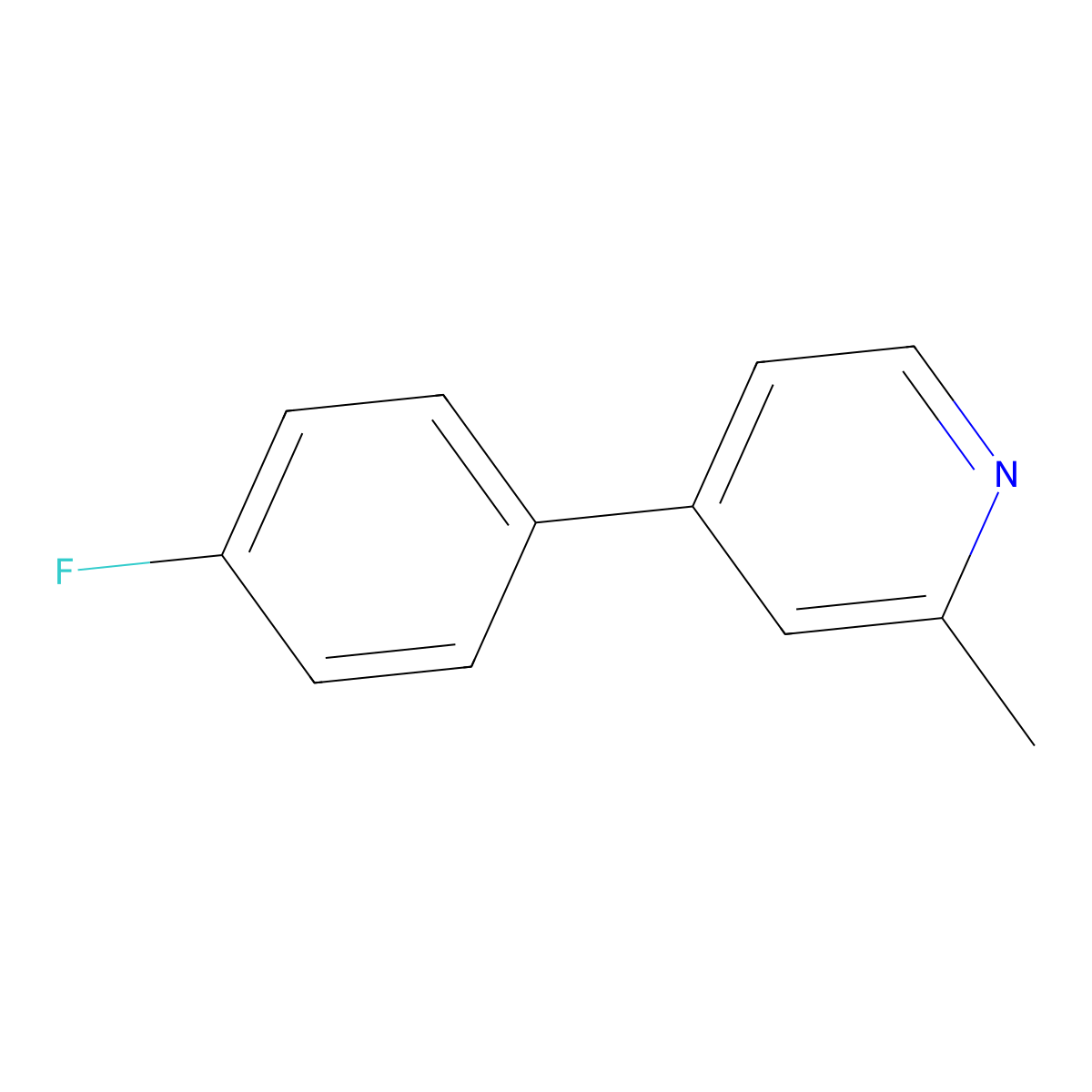 4-(4-Fluorophenyl)-2-methylpyridine molecular structure, CAS 844818-54-8