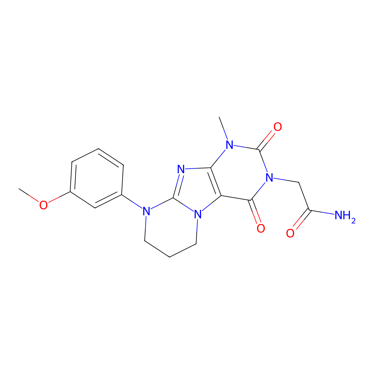 2-[9-(3-methoxyphenyl)-1-methyl-2,4-dioxo-7,8-dihydro-6H-purino[7,8-a]pyrimidin-3-yl]acetamide molecular structure, CAS 844825-79-2