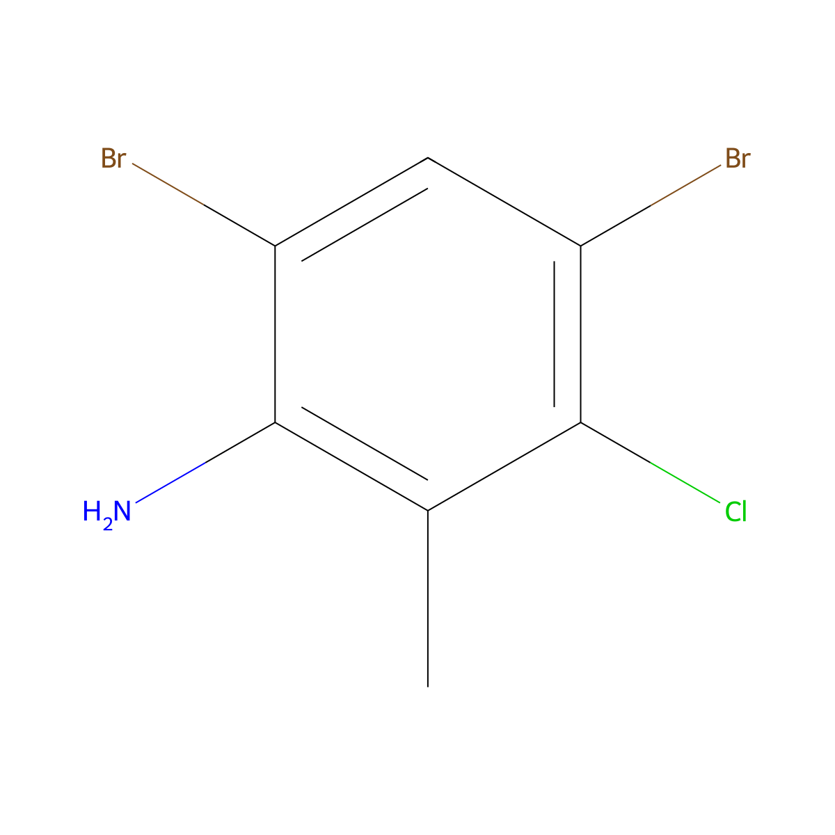 4,6-Dibromo-3-chloro-2-methylaniline molecular structure, CAS 84483-19-2