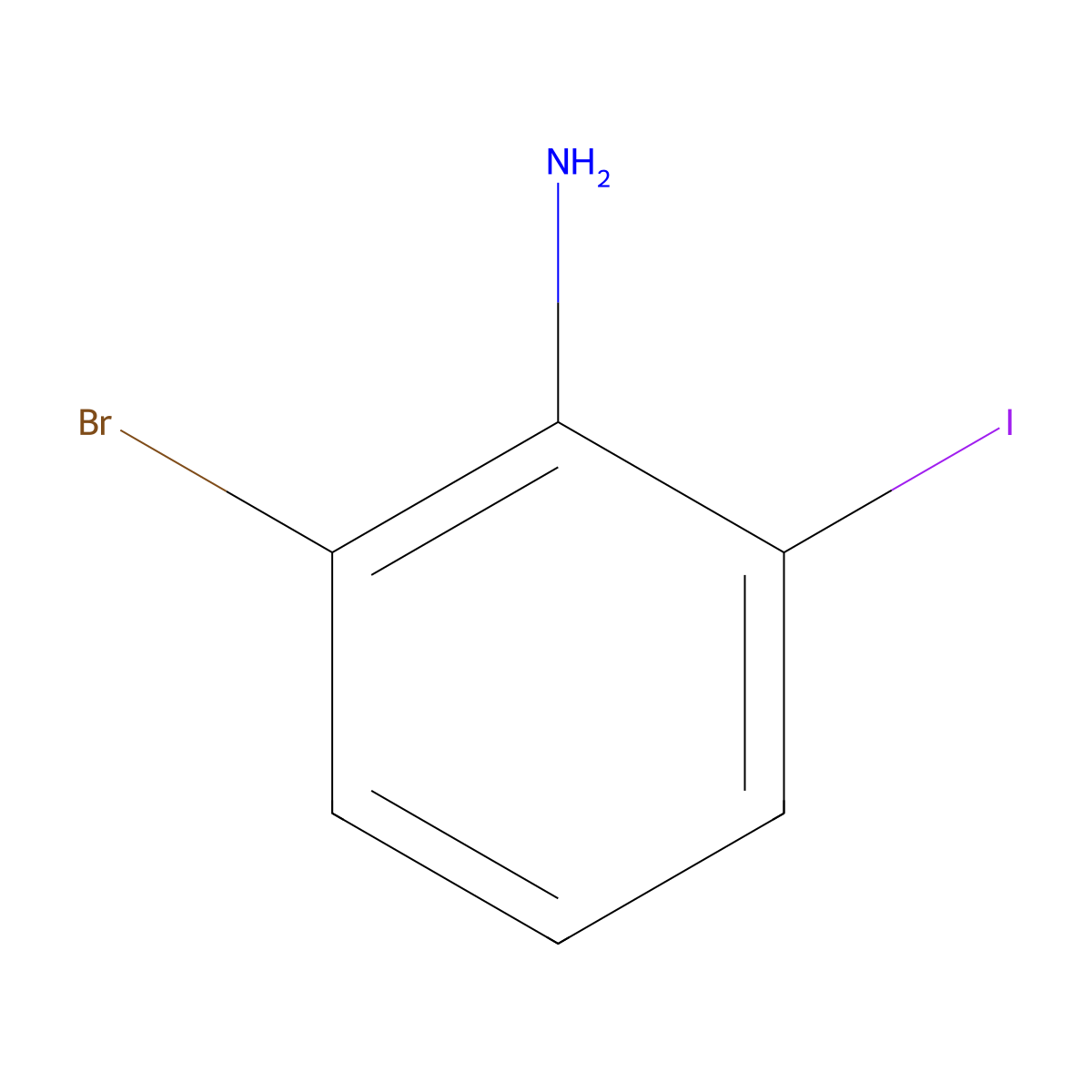 2-Bromo-6-iodoaniline molecular structure, CAS 84483-27-2