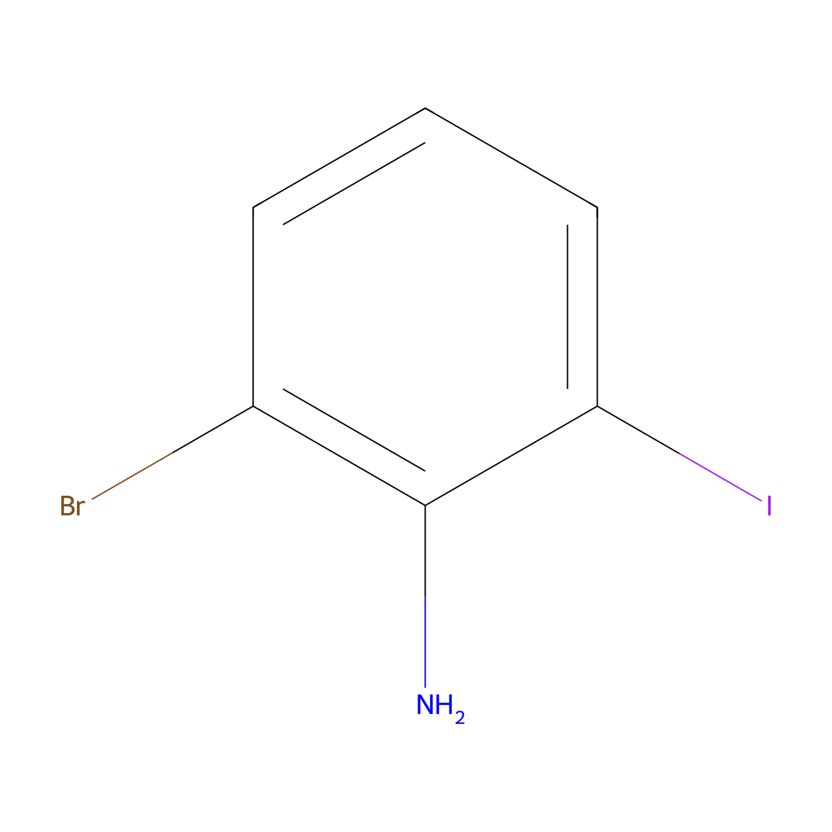 2-Bromo-6-iodoaniline molecular structure, CAS 84483-27-2