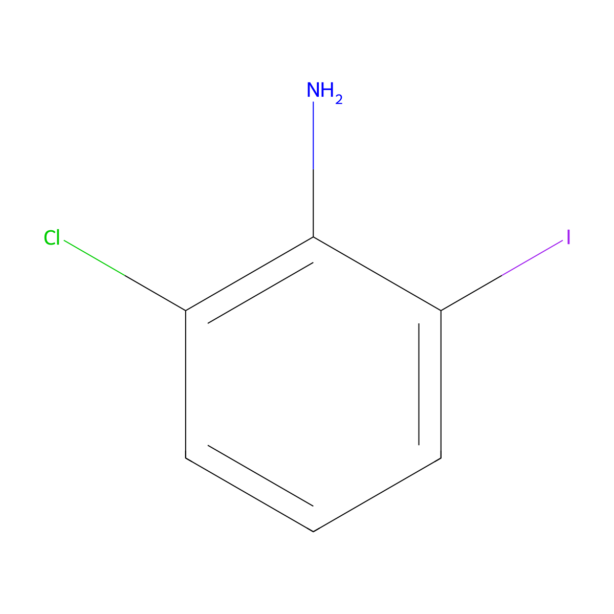 2-Chloro-6-iodoaniline molecular structure, CAS 84483-28-3