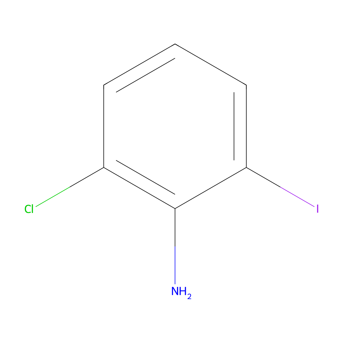 2-Chloro-6-iodoaniline molecular structure, CAS 84483-28-3