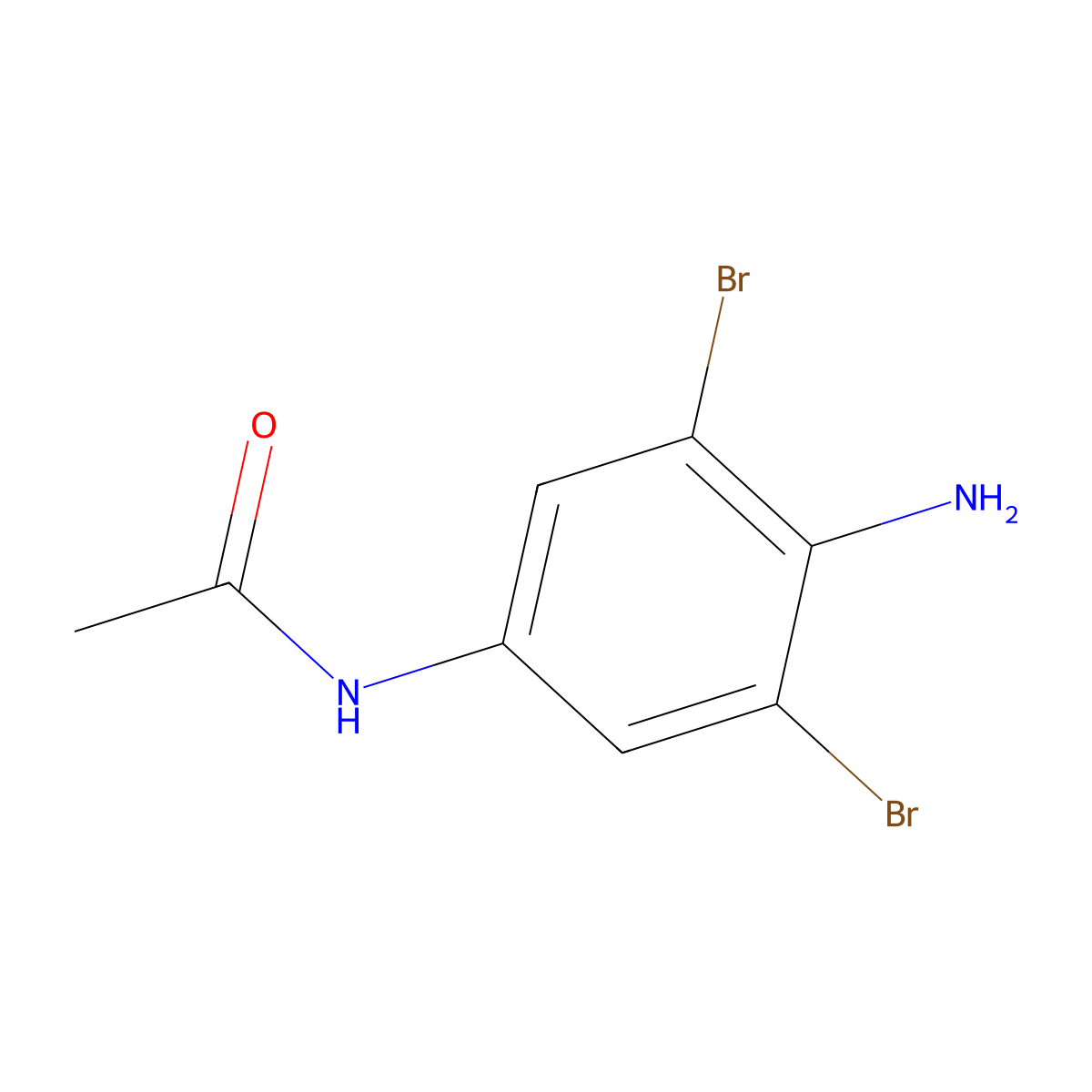 4-Amino-3,5-dibromoacetanilide molecular structure, CAS 84483-30-7