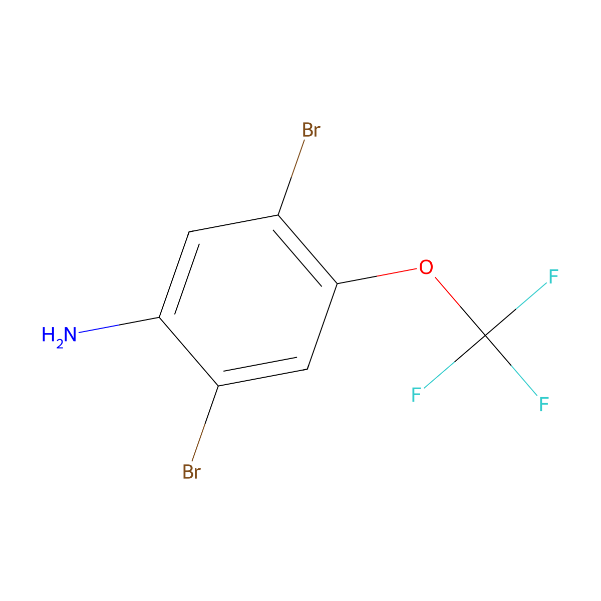 2,5-Dibromo-4-(trifluoromethoxy)aniline molecular structure, CAS 84483-32-9