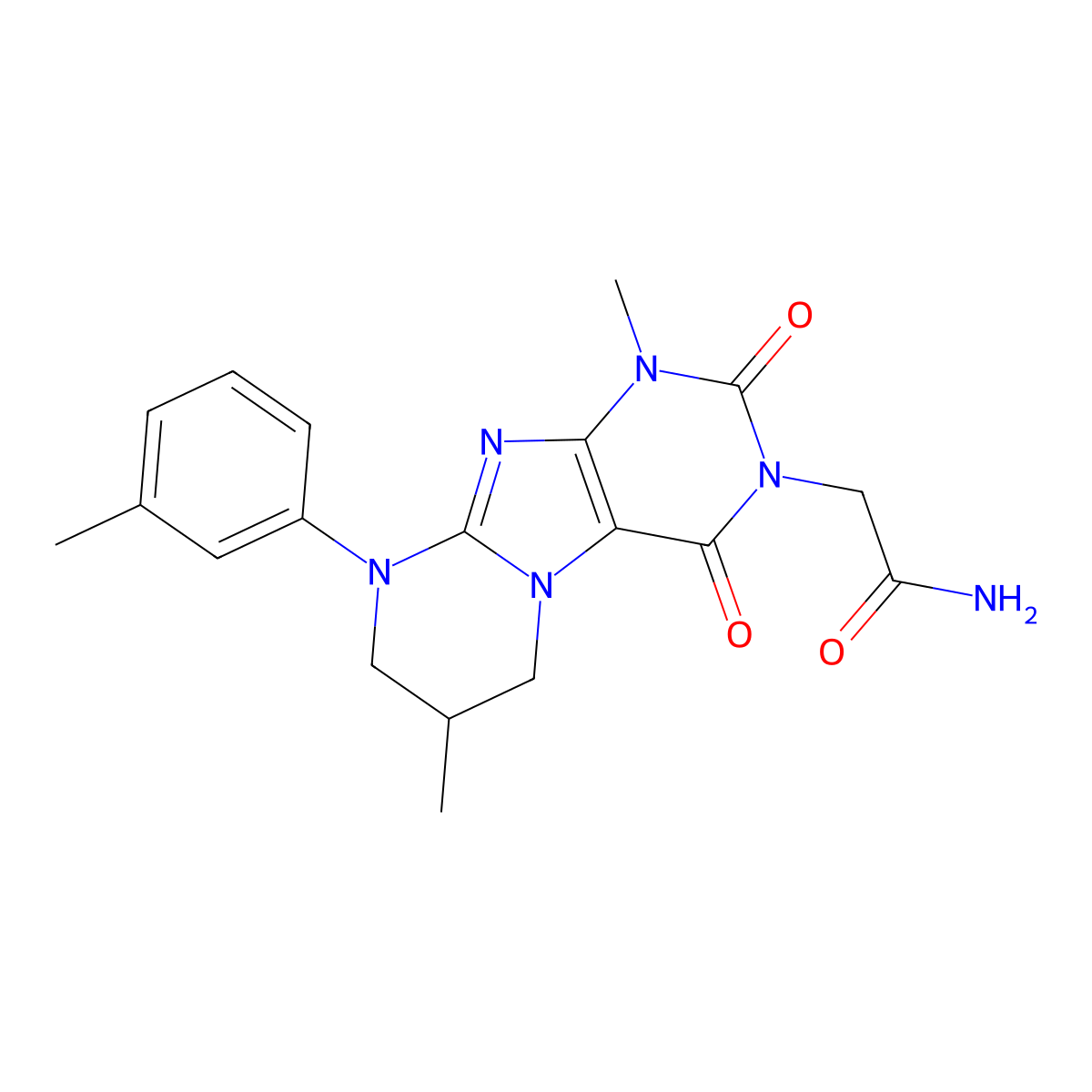 2-[1,7-dimethyl-9-(3-methylphenyl)-2,4-dioxo-7,8-dihydro-6H-purino[7,8-a]pyrimidin-3-yl]acetamide molecular structure, CAS 844830-42-8