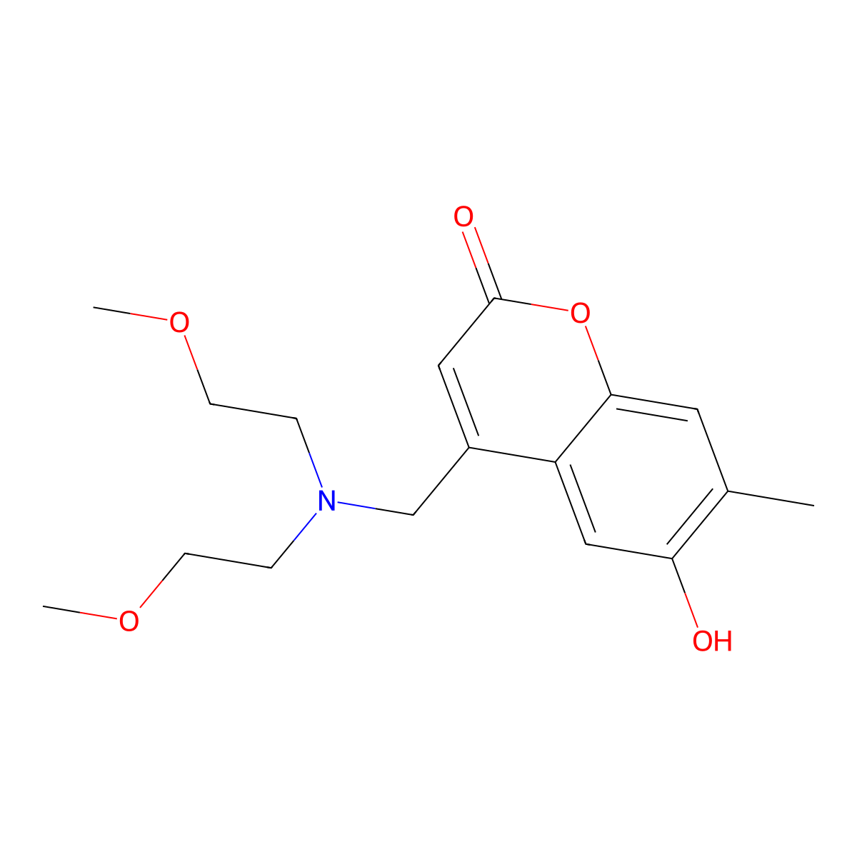 4-((bis(2-methoxyethyl)amino)methyl)-6-hydroxy-7-methyl-2H-chromen-2-one molecular structure, CAS 844830-46-2