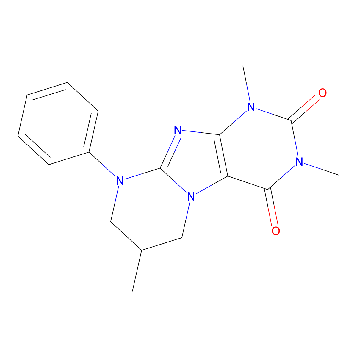 1,3,7-trimethyl-9-phenyl-7,8-dihydro-6H-purino[7,8-a]pyrimidine-2,4-dione molecular structure, CAS 844834-56-6