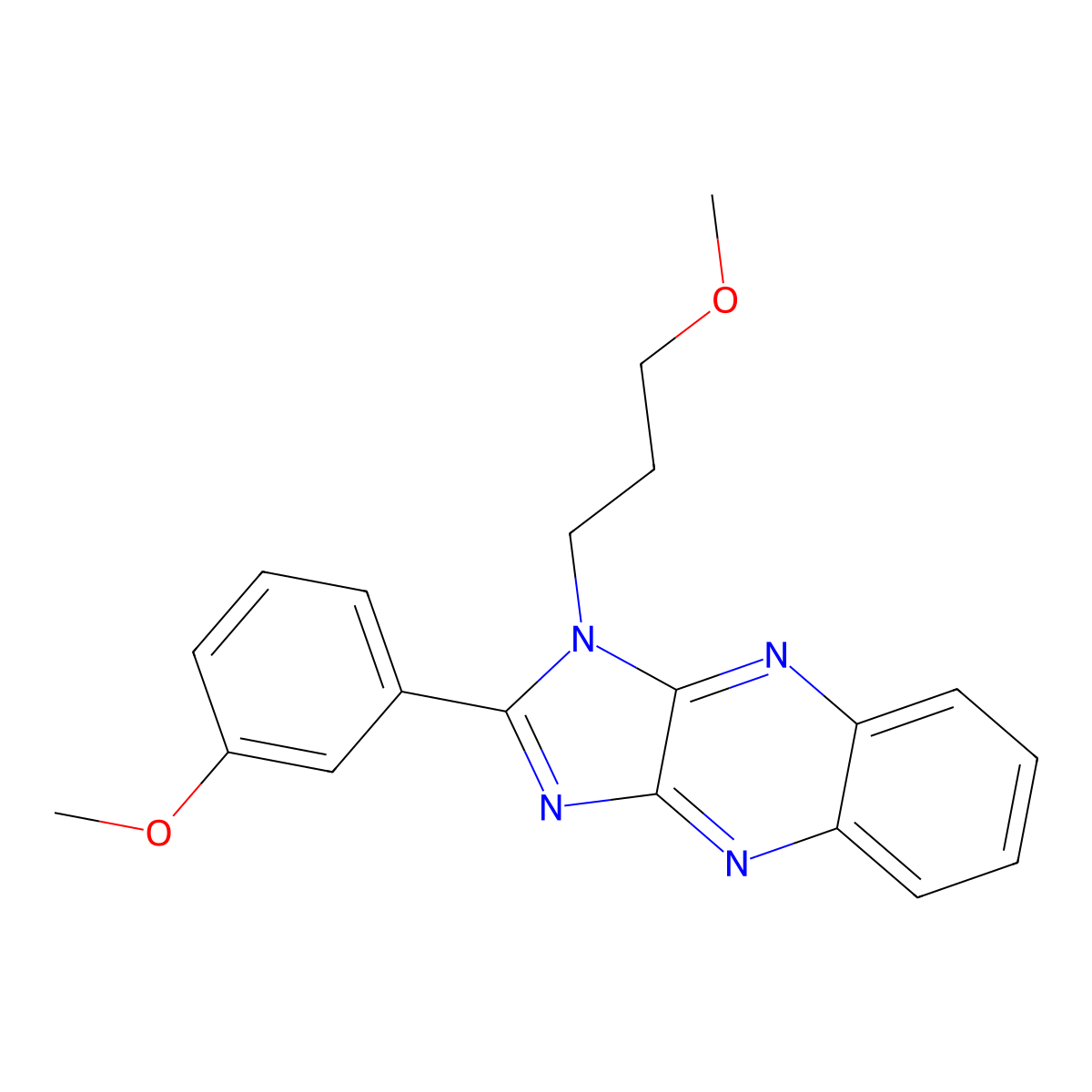2-(3-methoxyphenyl)-1-(3-methoxypropyl)-1H-imidazo[4,5-b]quinoxaline molecular structure, CAS 844835-23-0