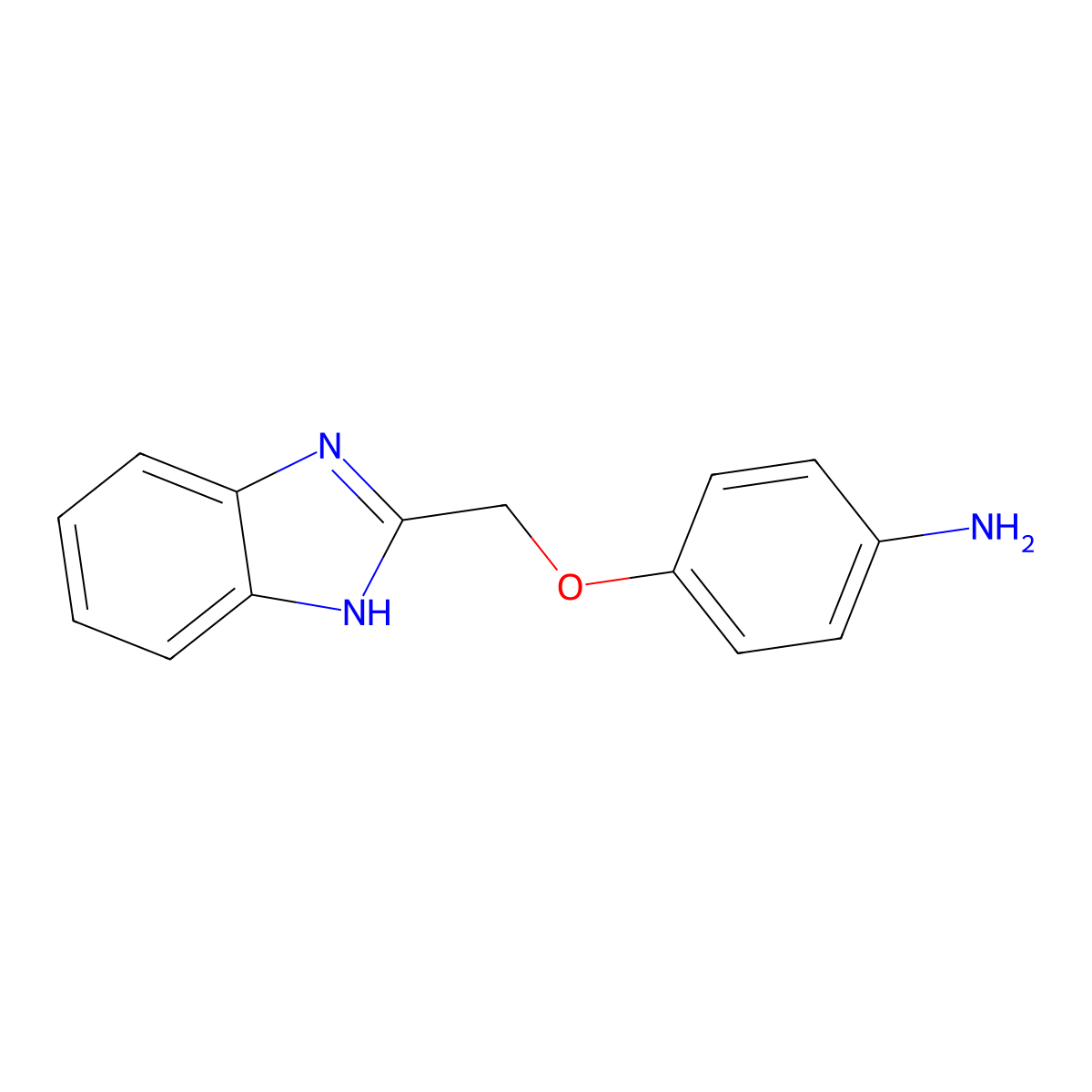 4-(1H-benzimidazol-2-ylmethoxy)phenylamine molecular structure, CAS 84484-09-3