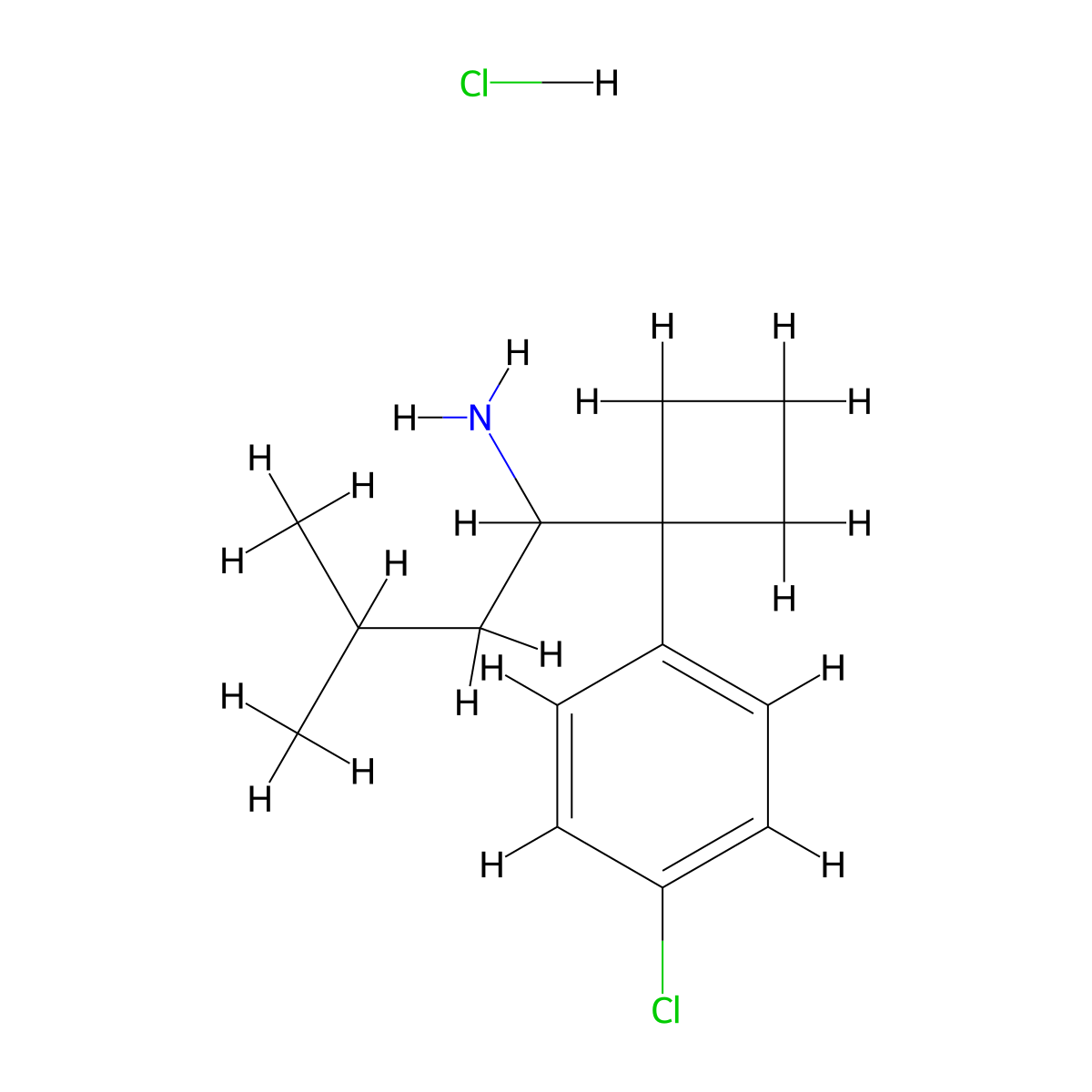 Didesmethylsibutramine hydrochloride molecular structure, CAS 84484-78-6