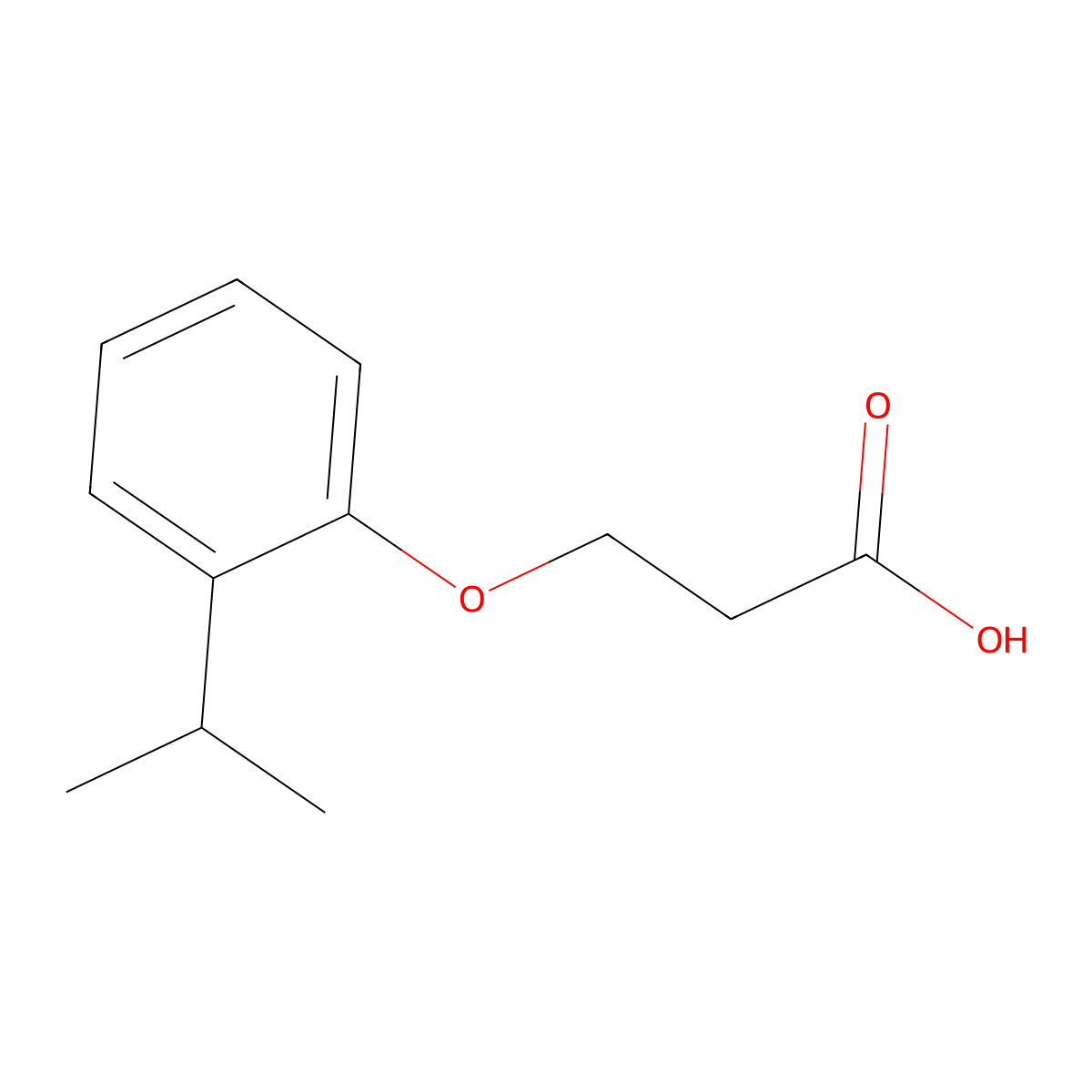 3-[2-(Propan-2-yl)phenoxy]propanoic acid molecular structure, CAS 844849-89-4
