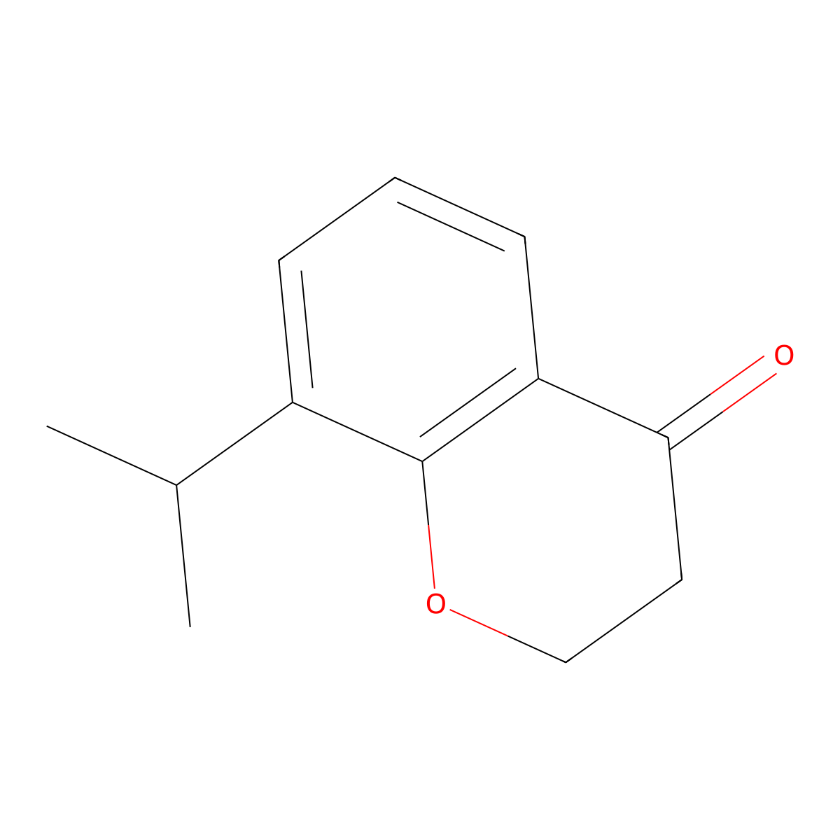 8-(propan-2-yl)-3,4-dihydro-2H-1-benzopyran-4-one molecular structure, CAS 844849-90-7