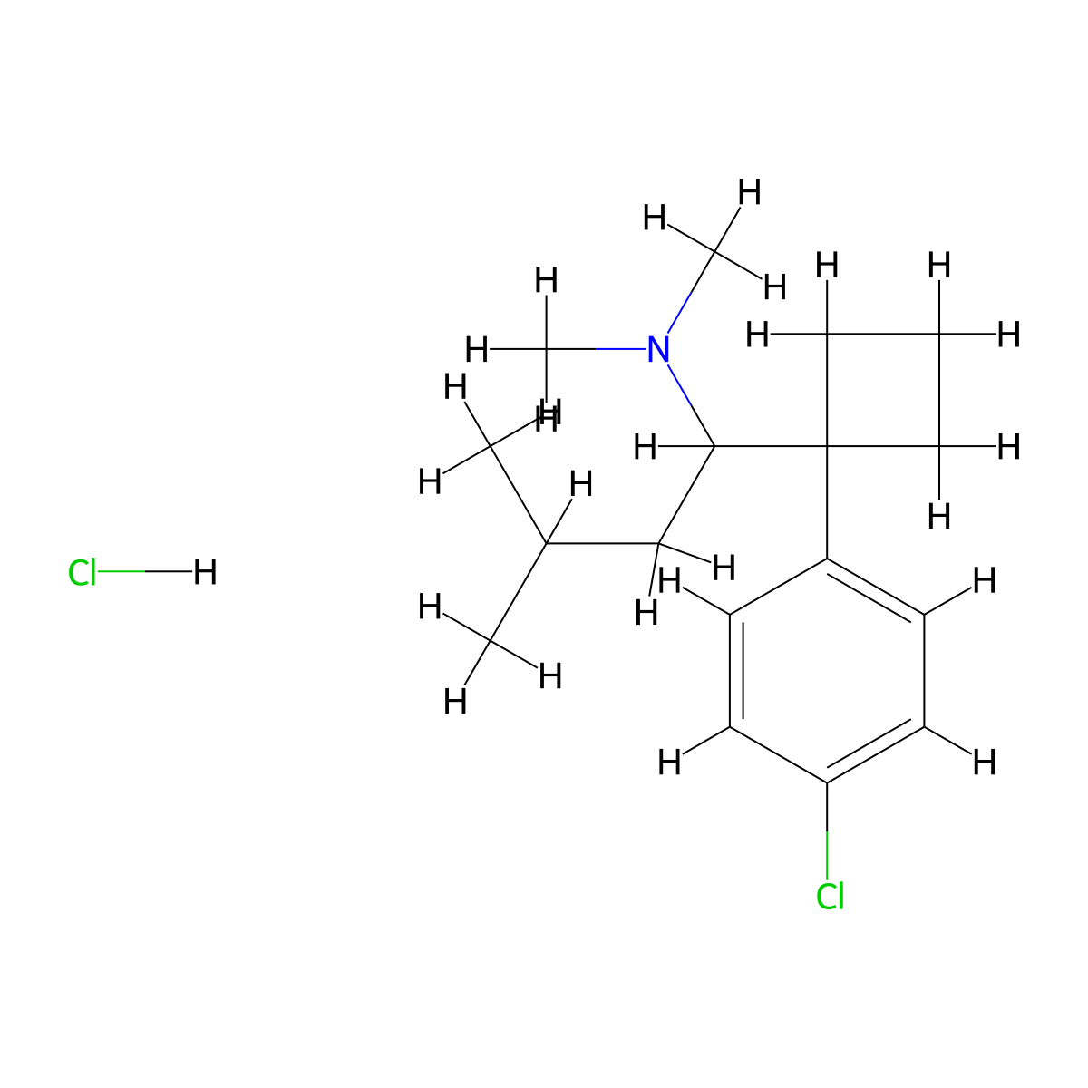 Sibutramine Hydrochloride molecular structure, CAS 84485-00-7