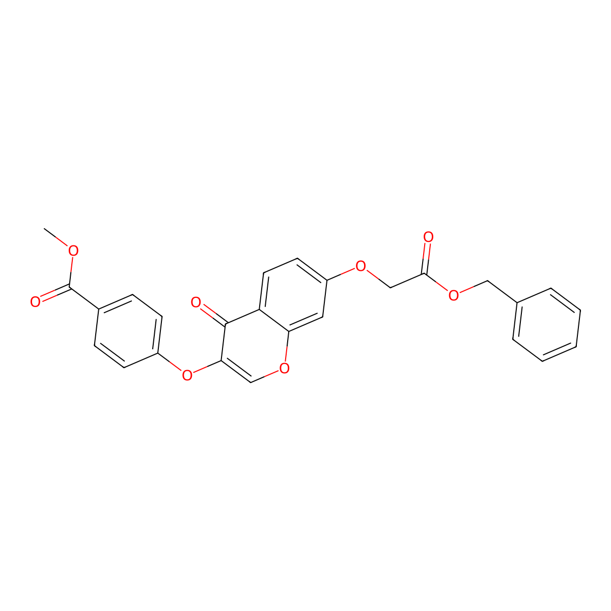 methyl 4-({7-[2-(benzyloxy)-2-oxoethoxy]-4-oxo-4H-chromen-3-yl}oxy)benzoate molecular structure, CAS 844850-63-1