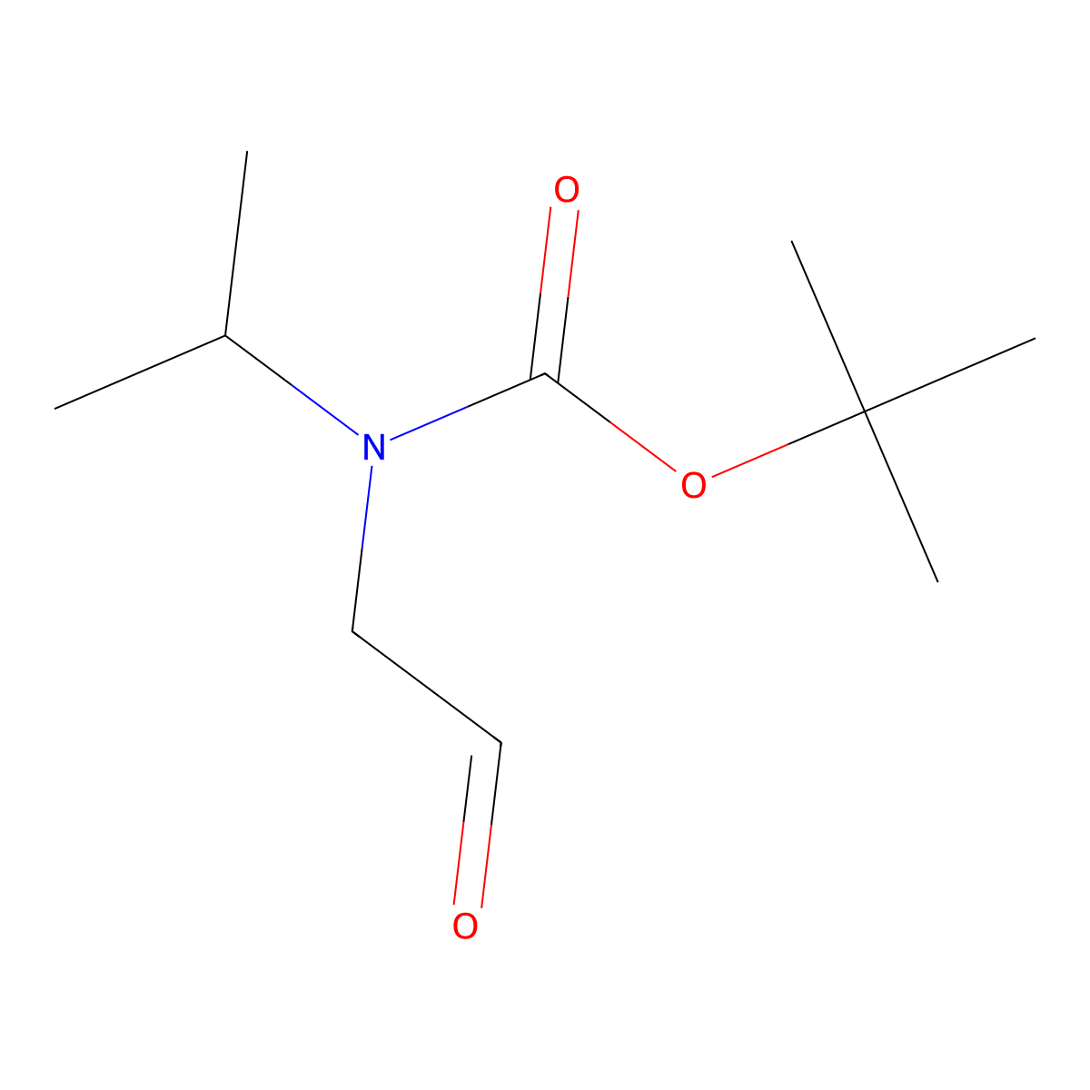 Tert-butyl N-isopropyl-N-(2-oxoethyl)carbamate molecular structure, CAS 844851-97-4