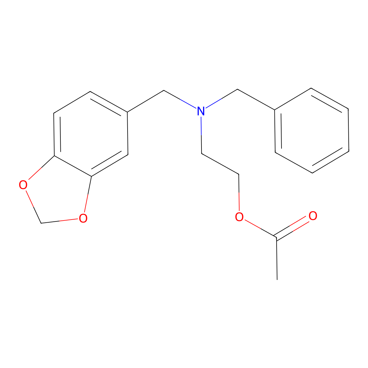 2-[1,3-Benzodioxol-5-ylmethyl(benzyl)amino]ethyl acetate molecular structure, CAS 844853-79-8