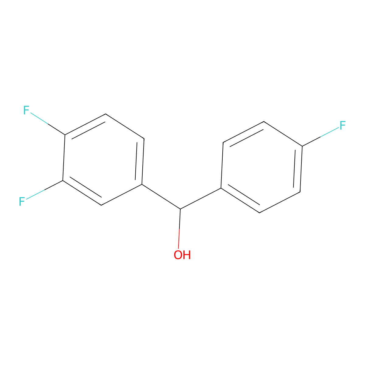 3,4,4'-Trifluorobenzhydrol molecular structure, CAS 844856-30-0