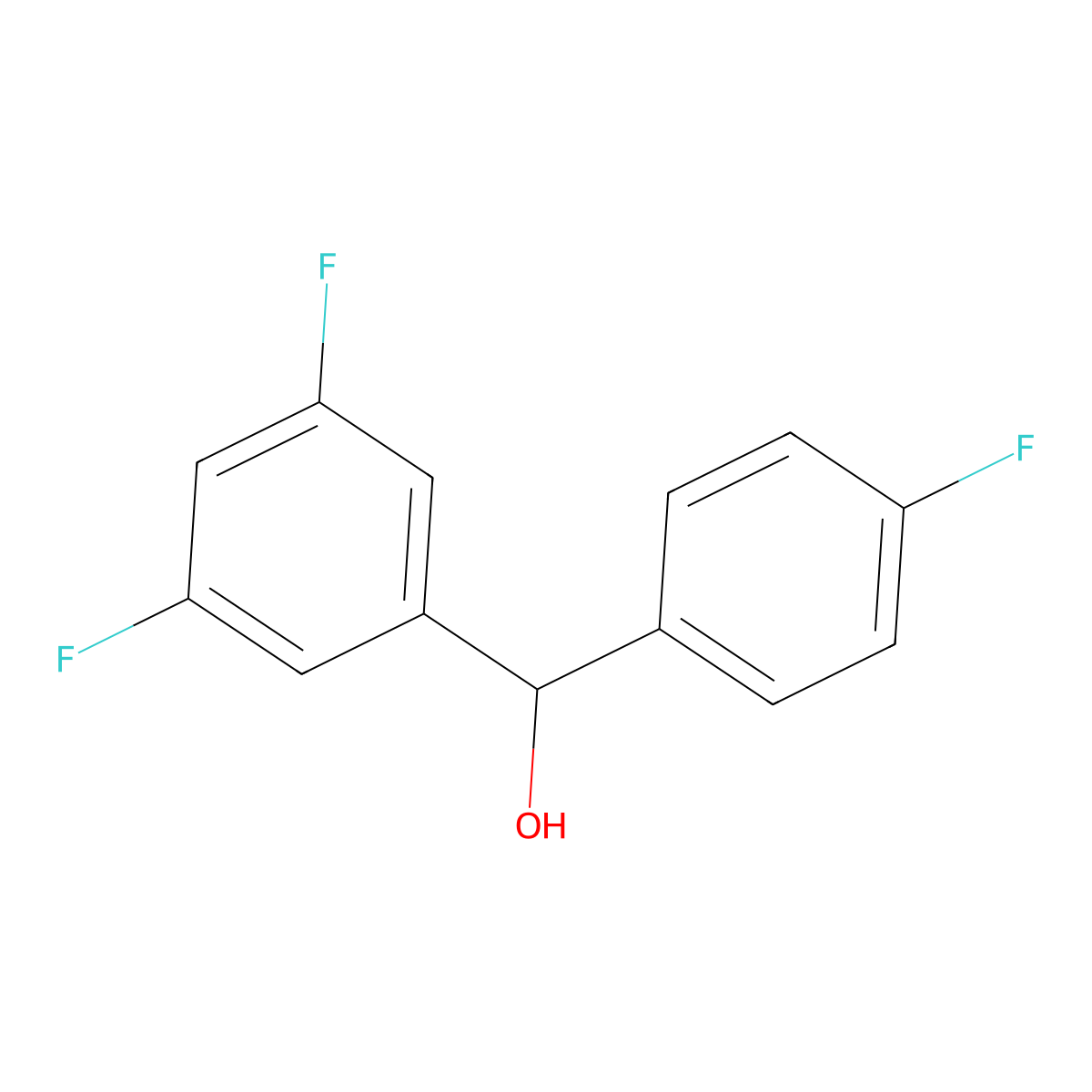 3,4',5-Trifluorobenzhydrol molecular structure, CAS 844856-31-1
