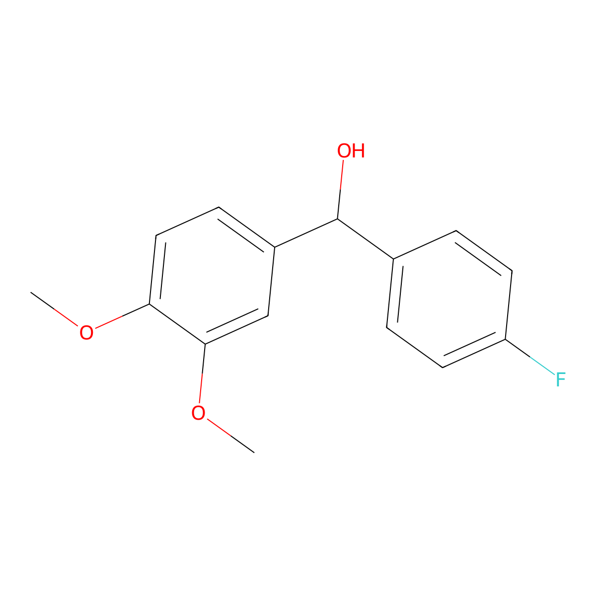 4-Fluoro-3',4'-dimethoxybenzhydrol molecular structure, CAS 844856-32-2