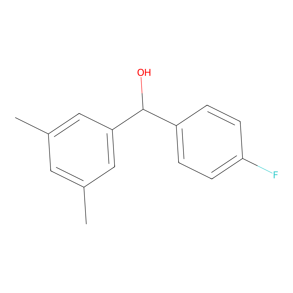3,5-Dimethyl-4'-fluorobenzhydrol molecular structure, CAS 844856-33-3