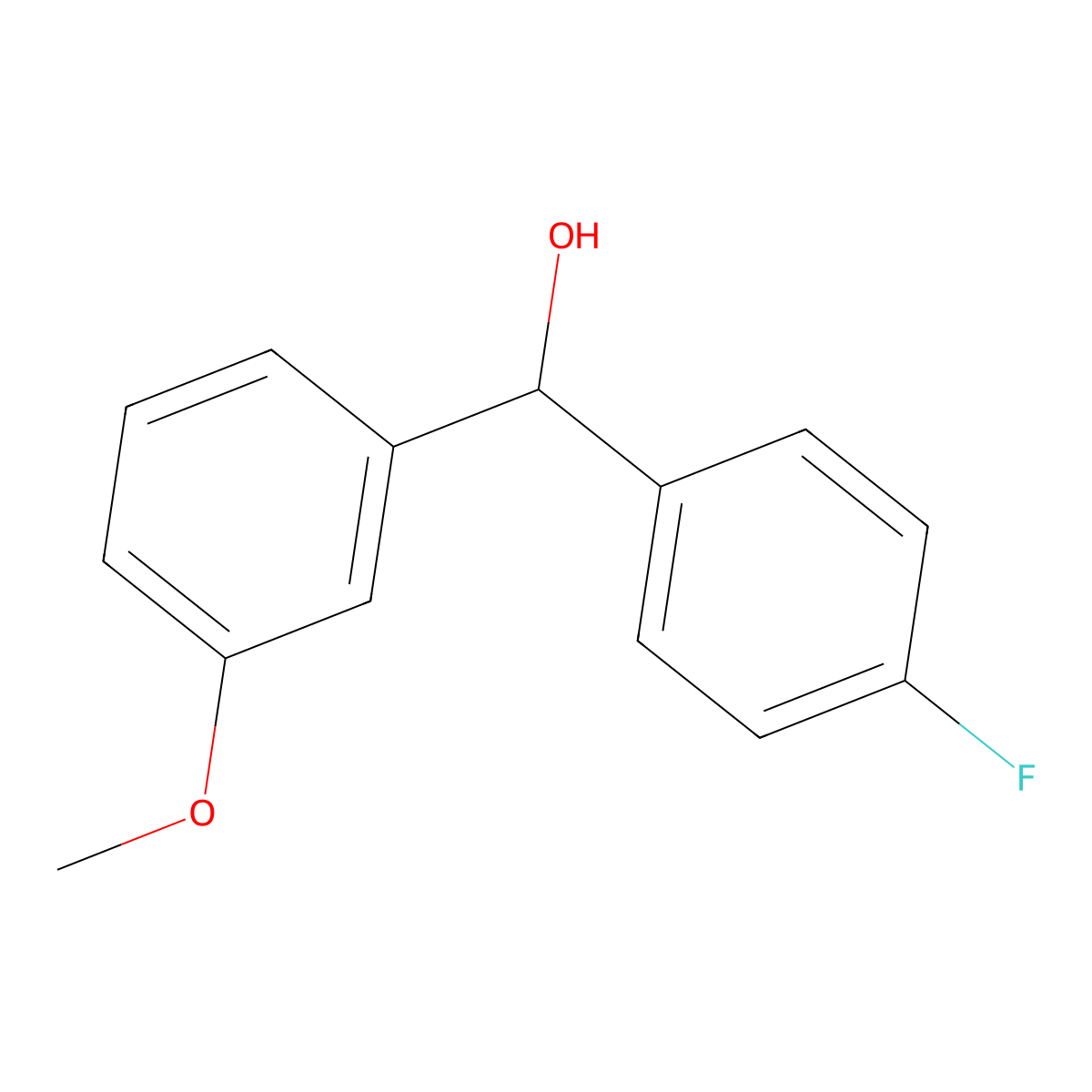 4-Fluoro-3'-methoxybenzhydrol molecular structure, CAS 844856-35-5