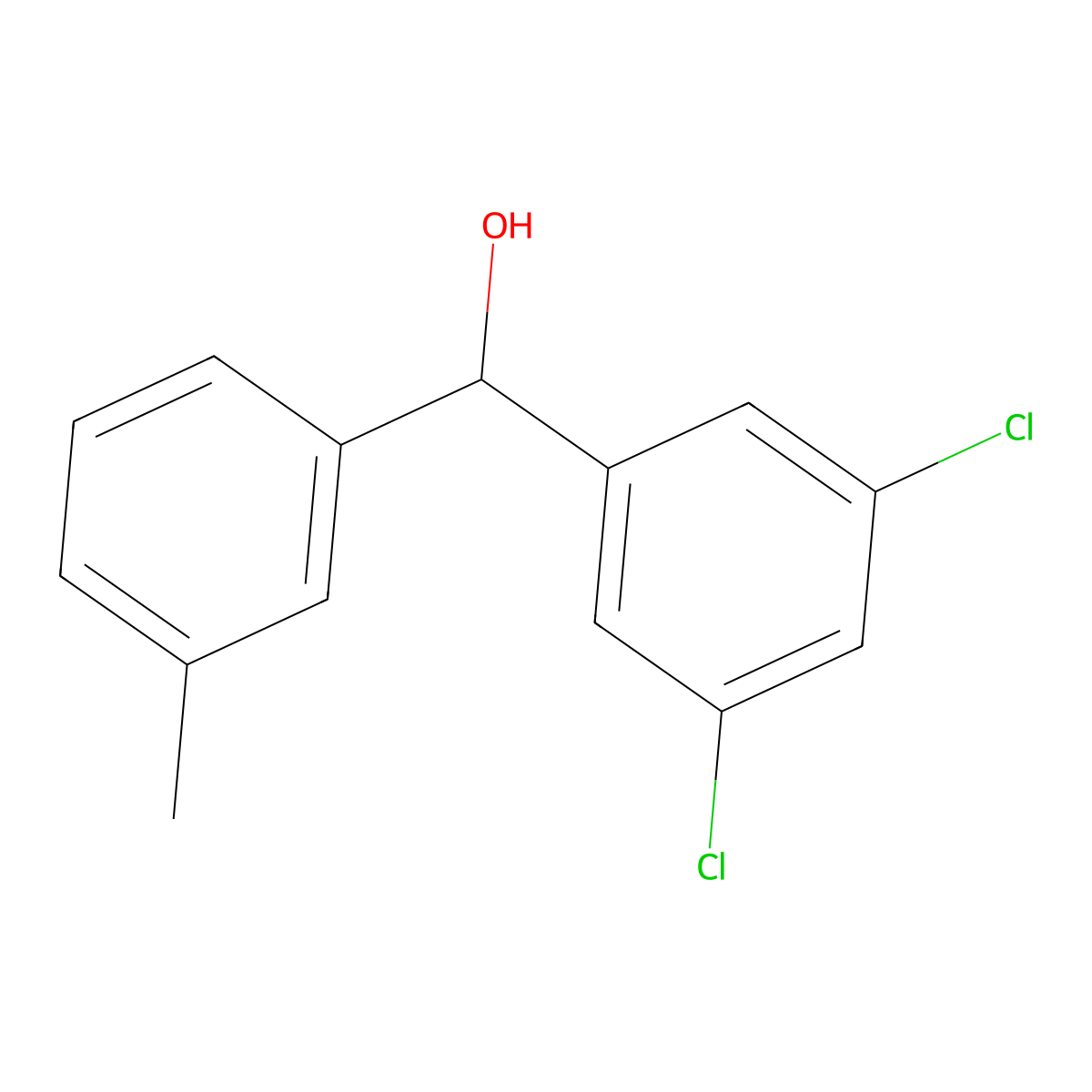 3,5-Dichloro-3'-methylbenzhydrol molecular structure, CAS 844856-36-6