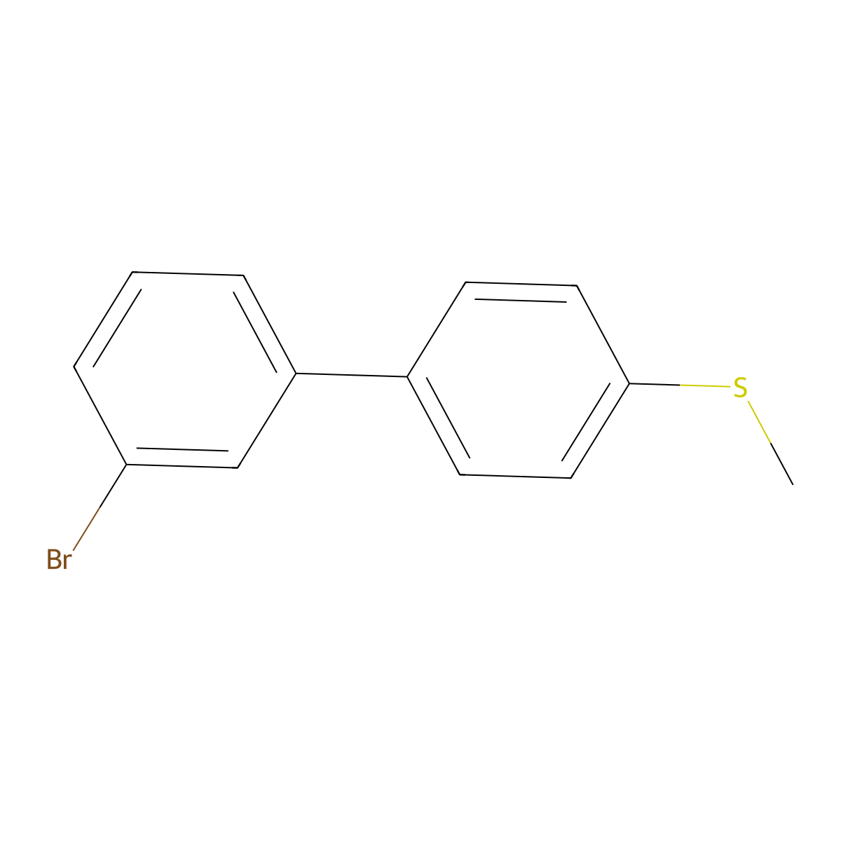 3-Bromo-4'-(methylthio)biphenyl molecular structure, CAS 844856-40-2