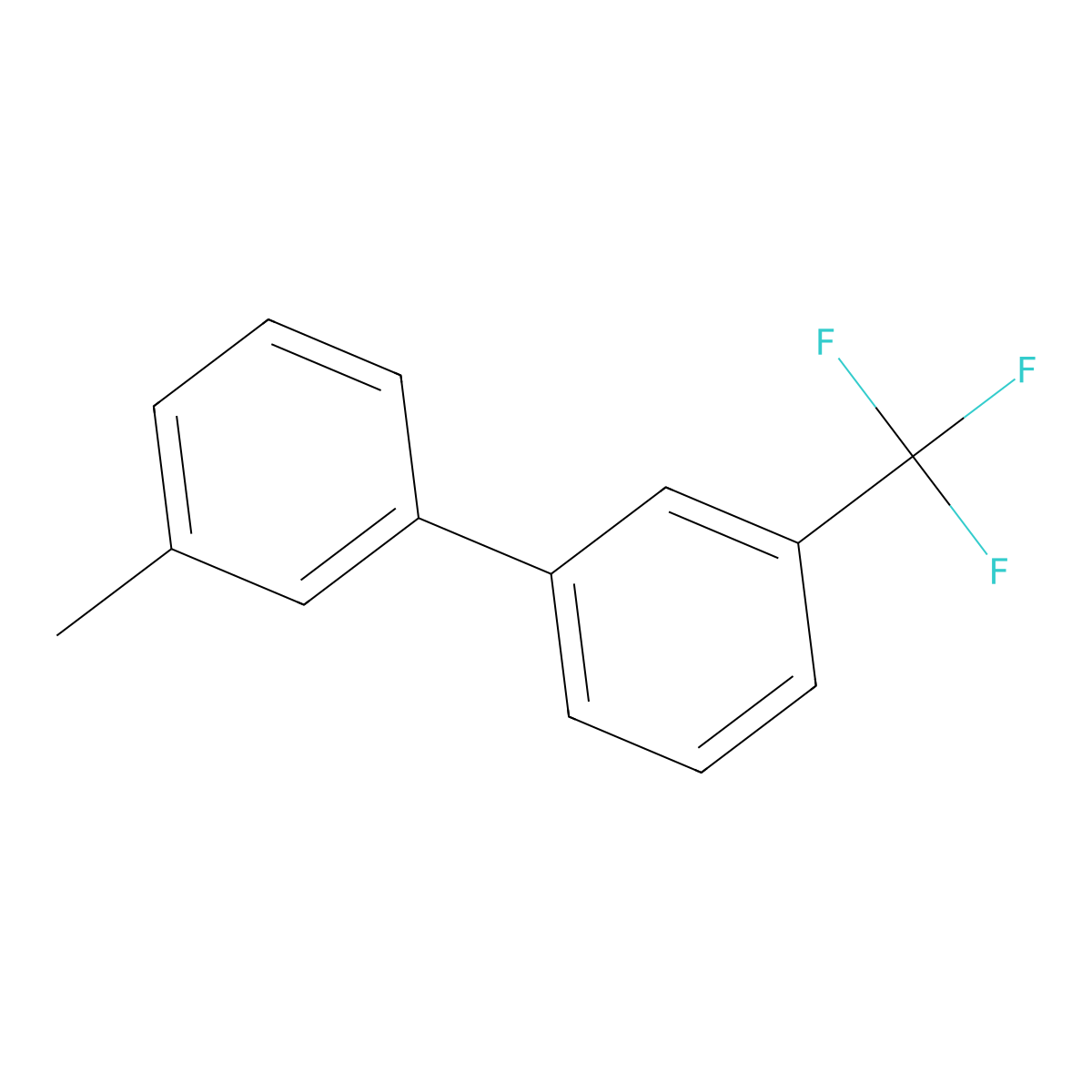 3-Methyl-3'-trifluoromethylbiphenyl molecular structure, CAS 844856-44-6