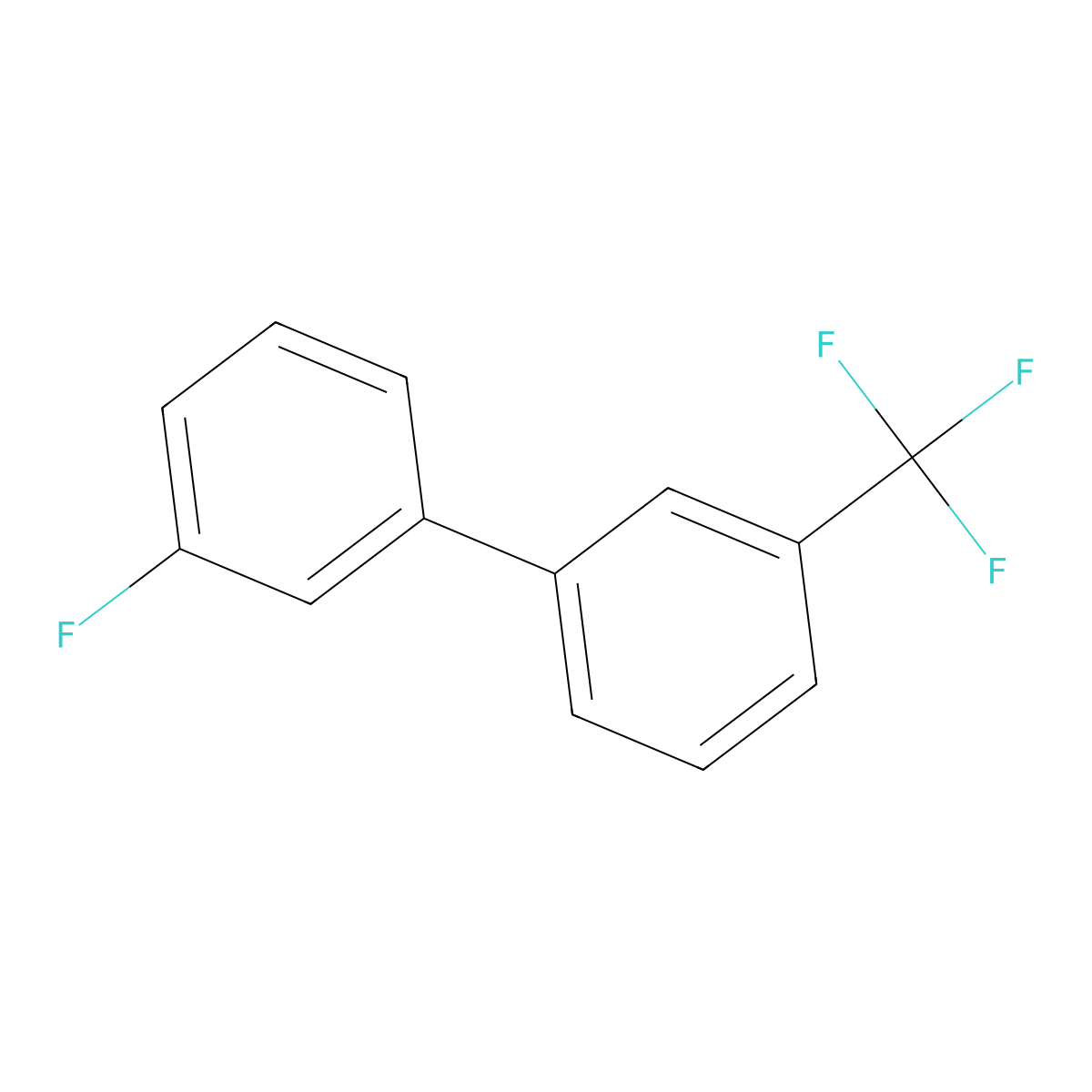 3-Fluoro-3'-trifluoromethylbiphenyl molecular structure, CAS 844856-46-8