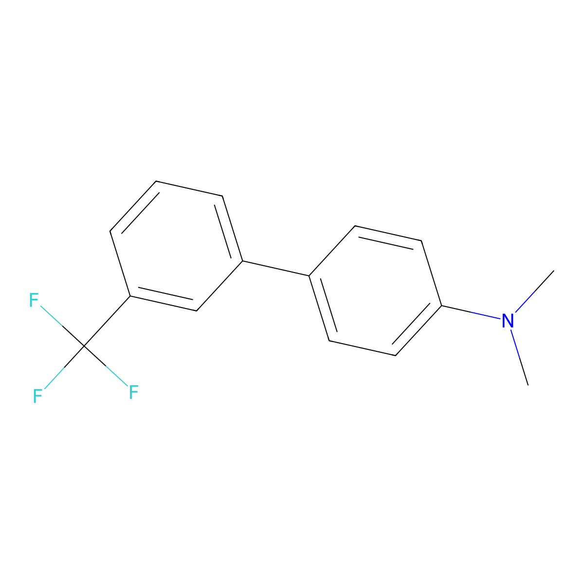 4-Dimethylamino-3'-trifluoromethylbiphenyl molecular structure, CAS 844856-48-0