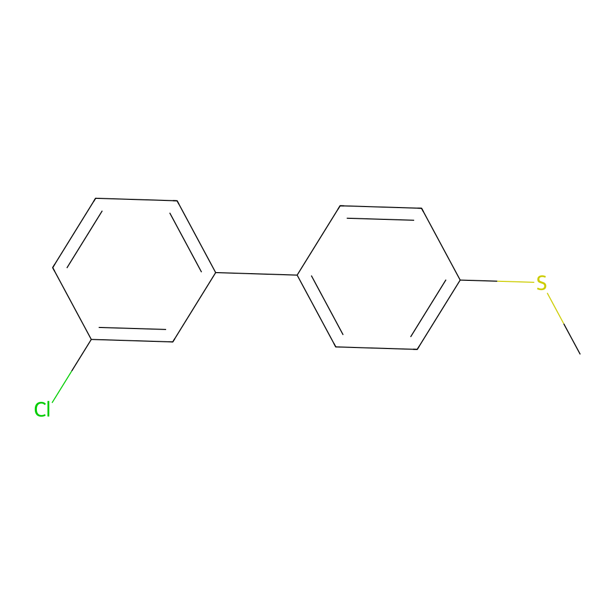 3-Chloro-4'-(methylthio)-1,1'-biphenyl molecular structure, CAS 844856-58-2