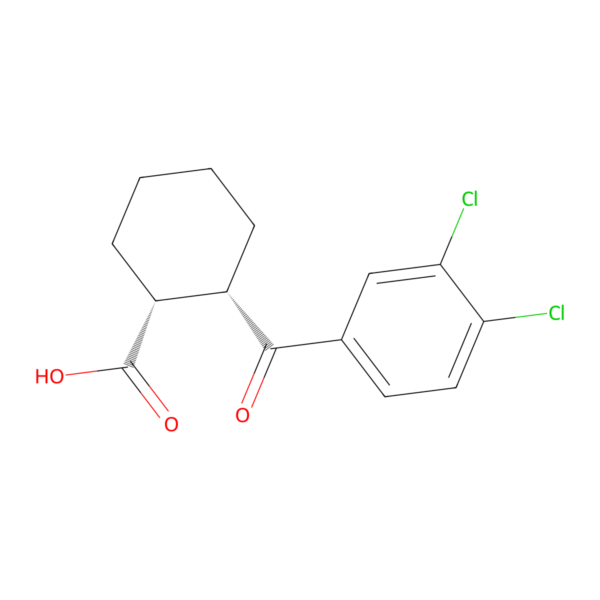 cis-2-(3,4-Dichlorobenzoyl)cyclohexanecarboxylic acid molecular structure, CAS 844856-66-2