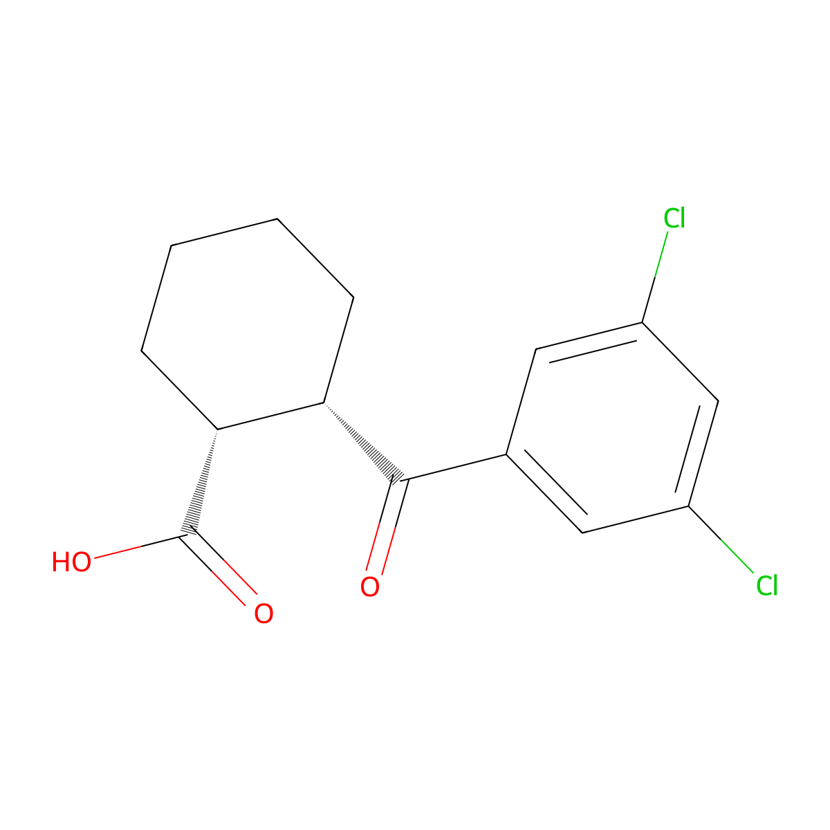 cis-2-(3,5-Dichlorobenzoyl)cyclohexane-1-carboxylic acid molecular structure, CAS 844856-68-4