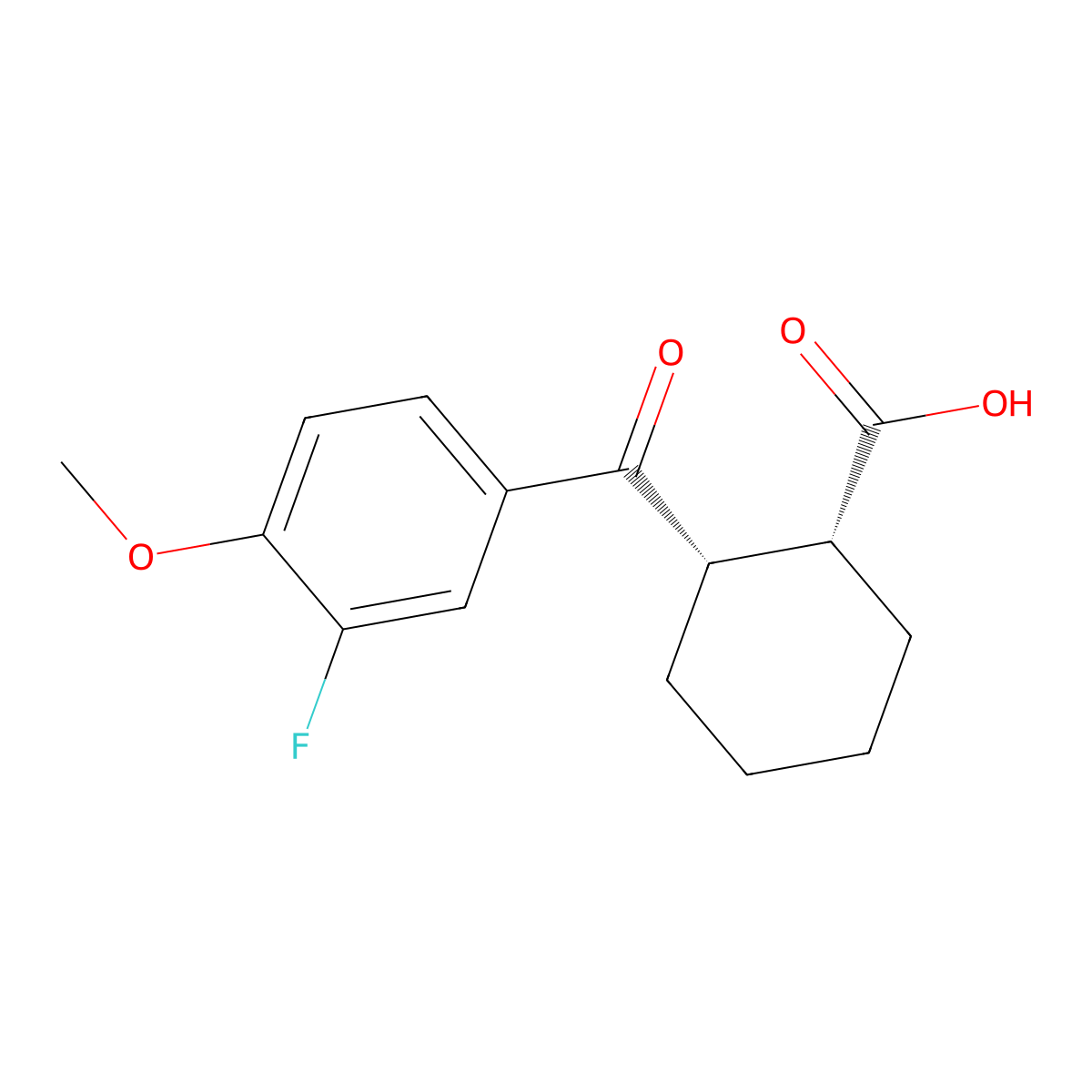 cis-2-(3-Fluoro-4-methoxybenzoyl)cyclohexane-1-carboxylic acid molecular structure, CAS 844856-77-5
