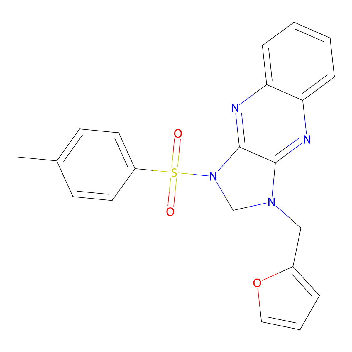 1-(furan-2-ylmethyl)-3-(4-methylphenyl)sulfonyl-2H-imidazo[4,5-b]quinoxaline molecular structure, CAS 844861-99-0